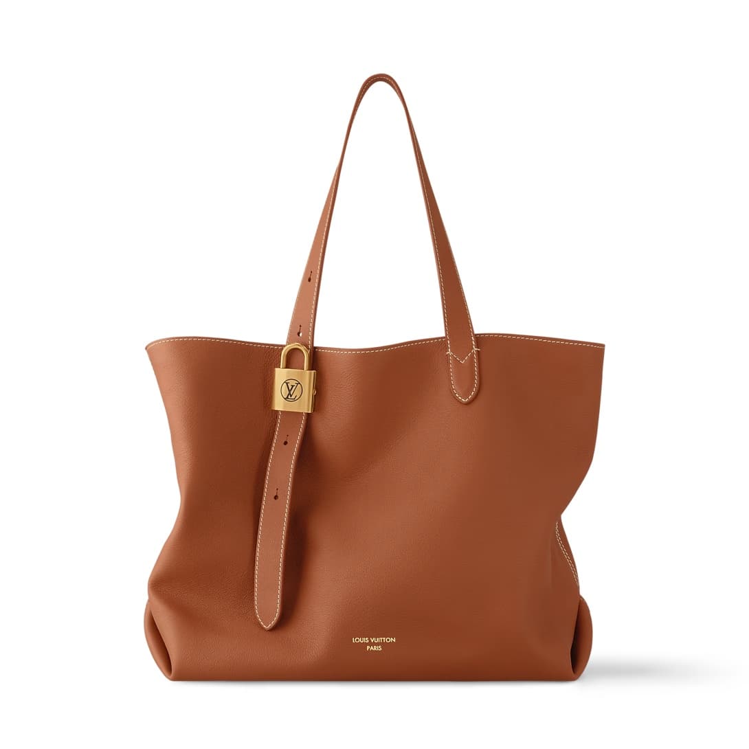 Louis Vuitton Low Key Cabas MM Cognac Brown Grained calfskin M25342 TOP