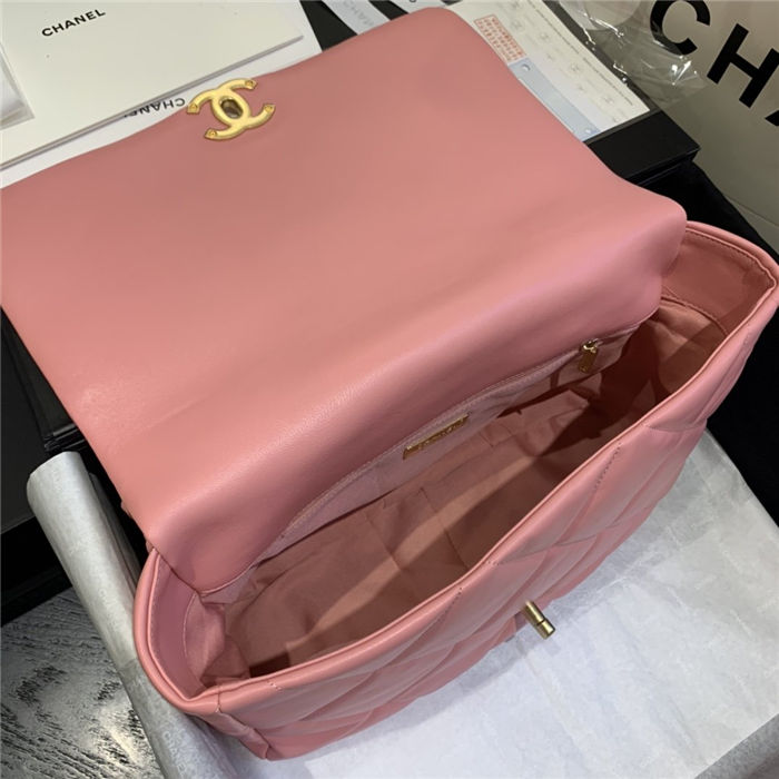 Maxi Chanel 19 Flap Bag Lambskin Pink High