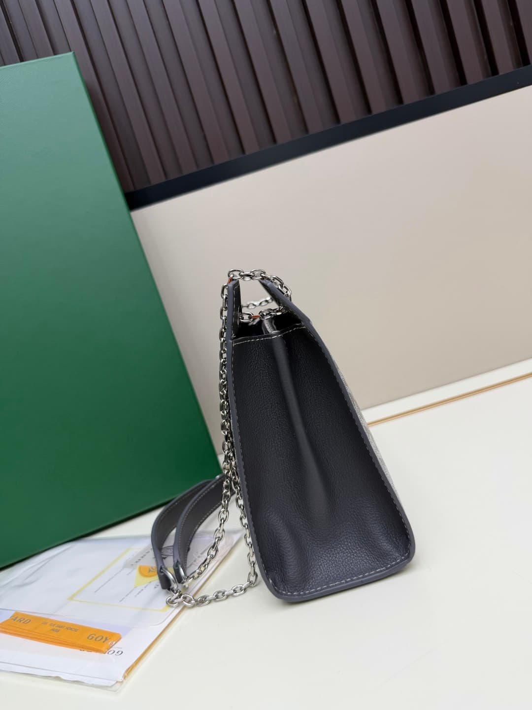 Goyard Rouette Structure bag in Grey-Blue Goyardine Canvas High