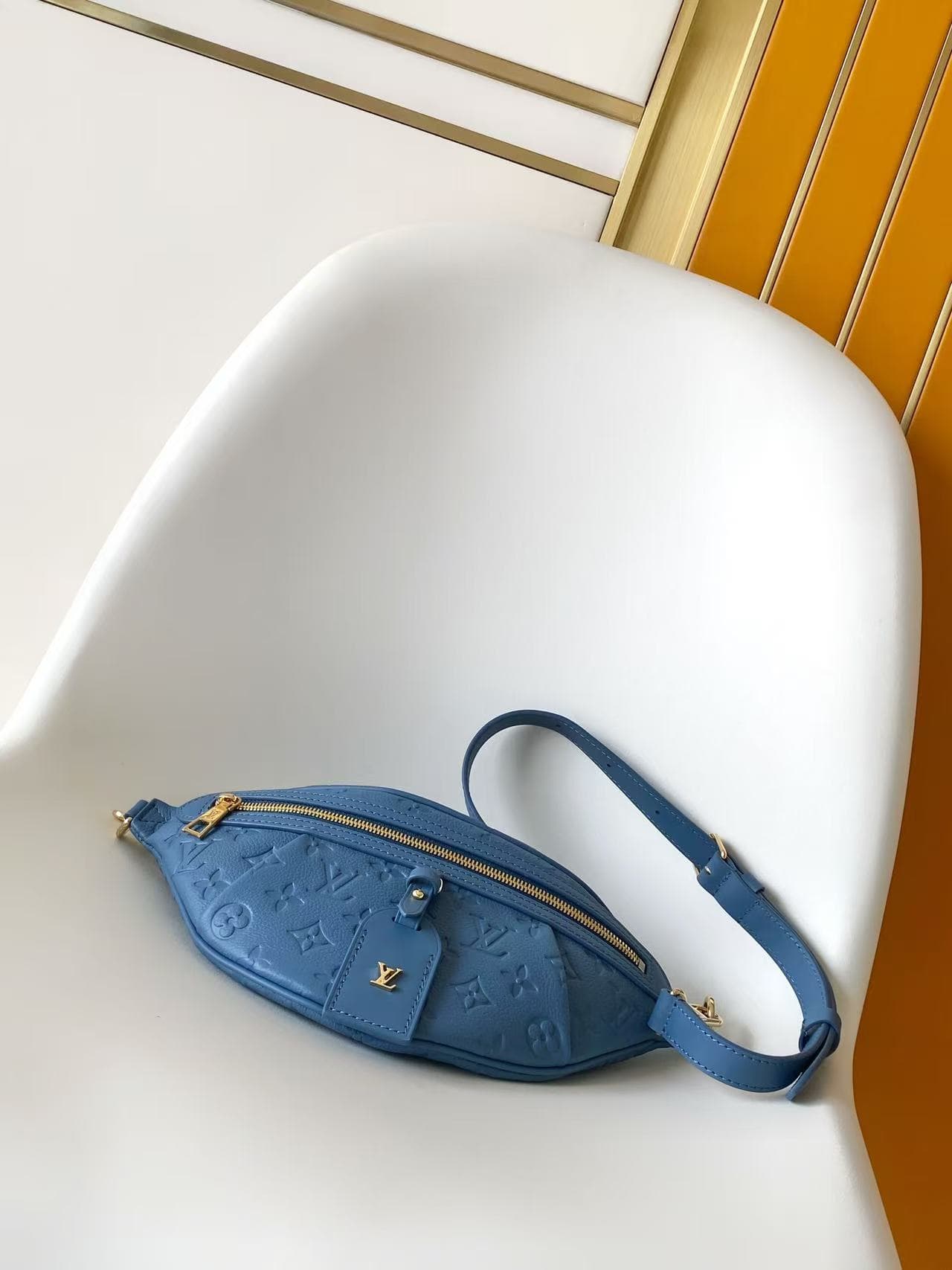 Louis Vuitton High Rise PM Denim Blue Cowhide M28356 High