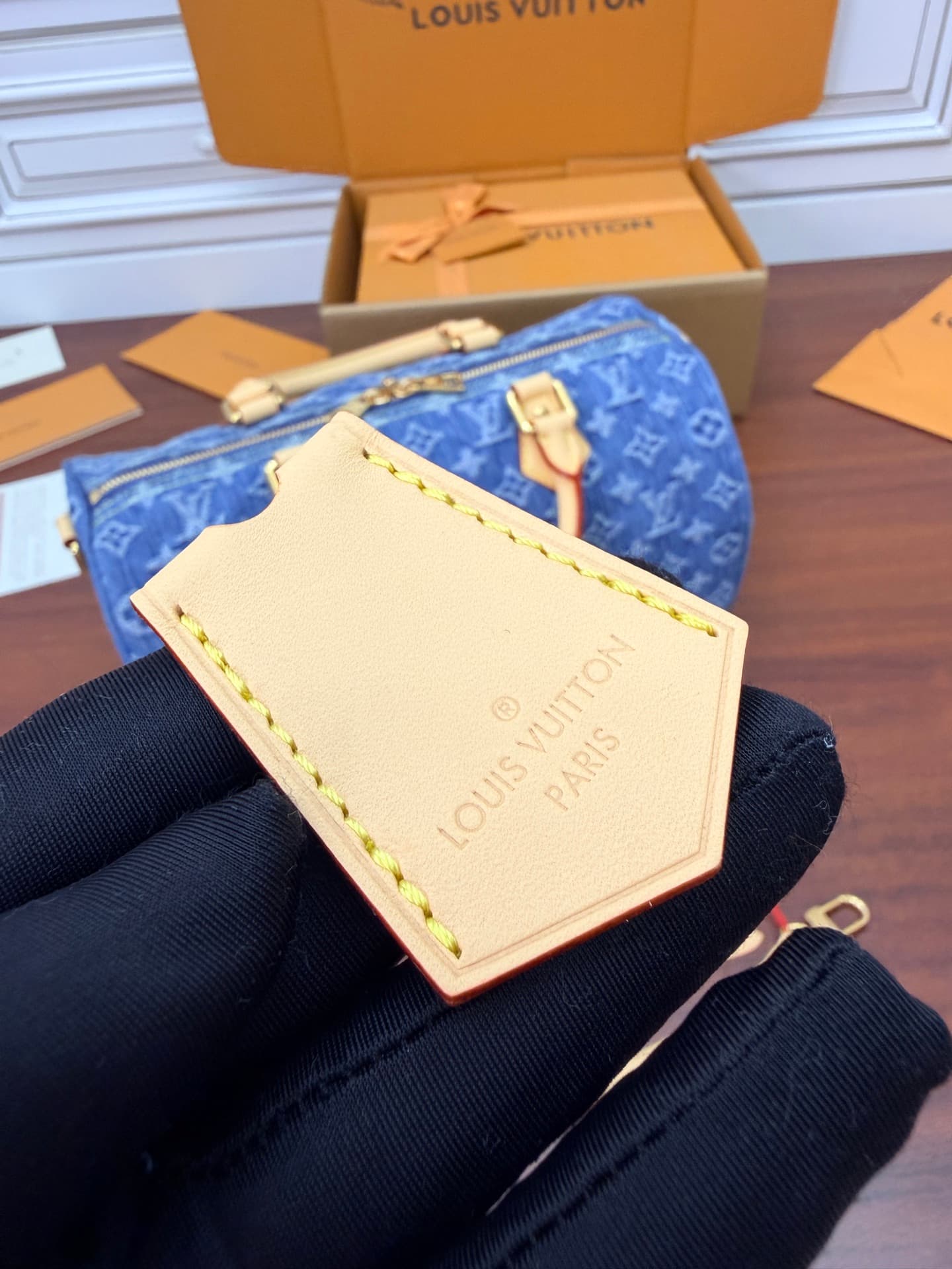 Louis Vuitton Speedy Soft 30 Blue Denim M14430 TOP