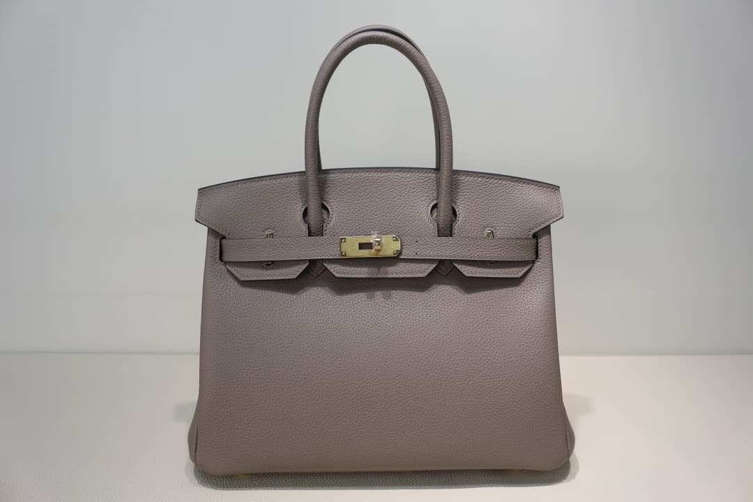 Hermes Birkin 25/30/35cm Bag Togo Leather In Gris Asphalte WAX High
