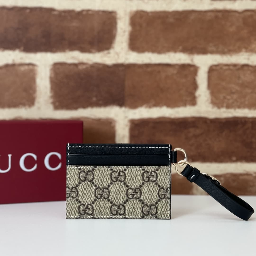 GG Emblem card case with strap 819121 High