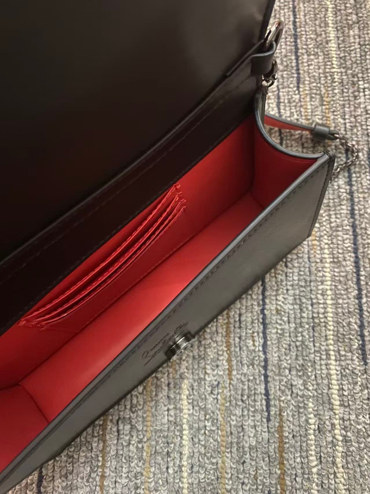 Christian Louboutin LOUBI54 Clutch Calf leather and metal Black High