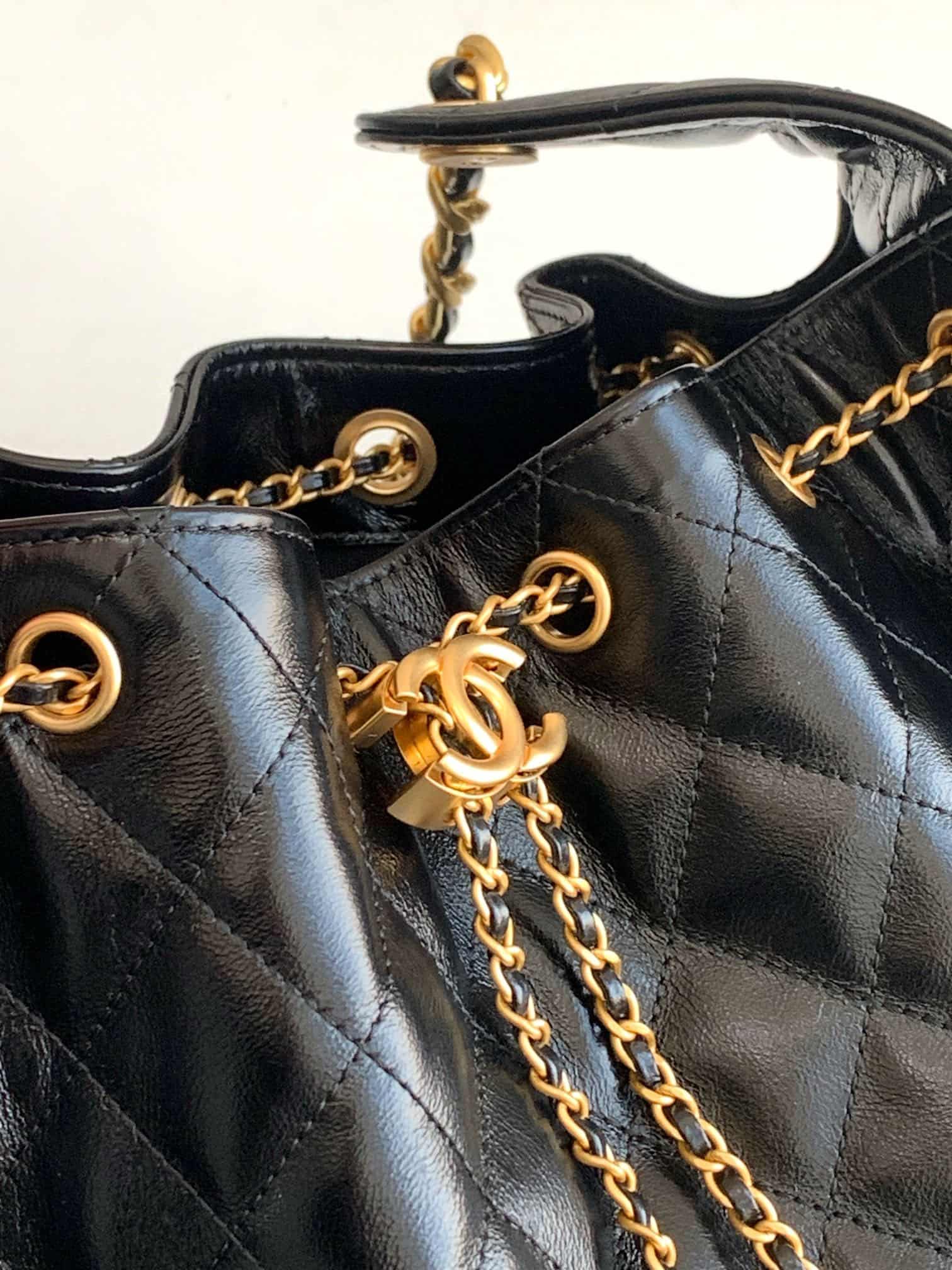 Chanel 25 Medium Hobo Medium handbag AS5311 Shiny Calfskin & Gold-tone Metal Black High