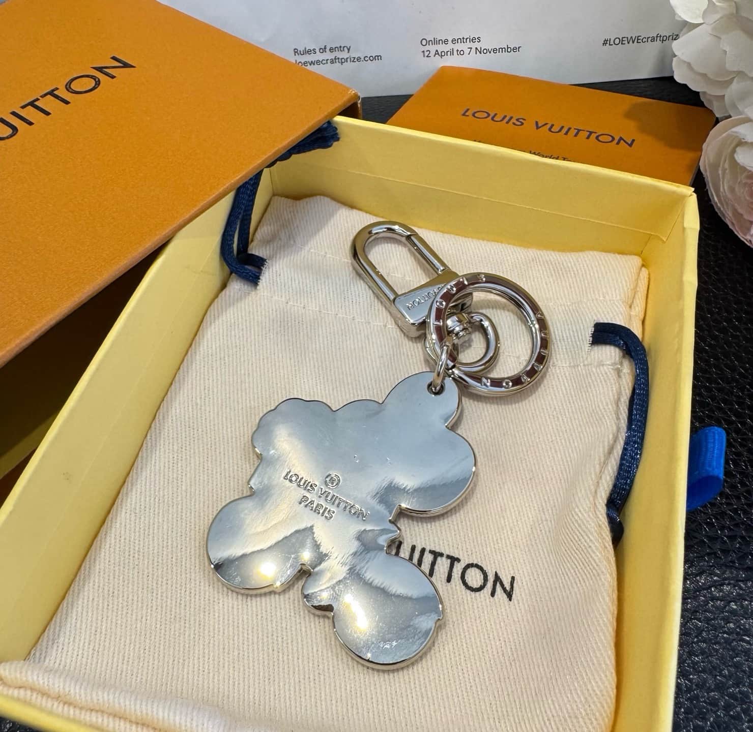 Louis Vuitton Scarf Bag Charm Keychain