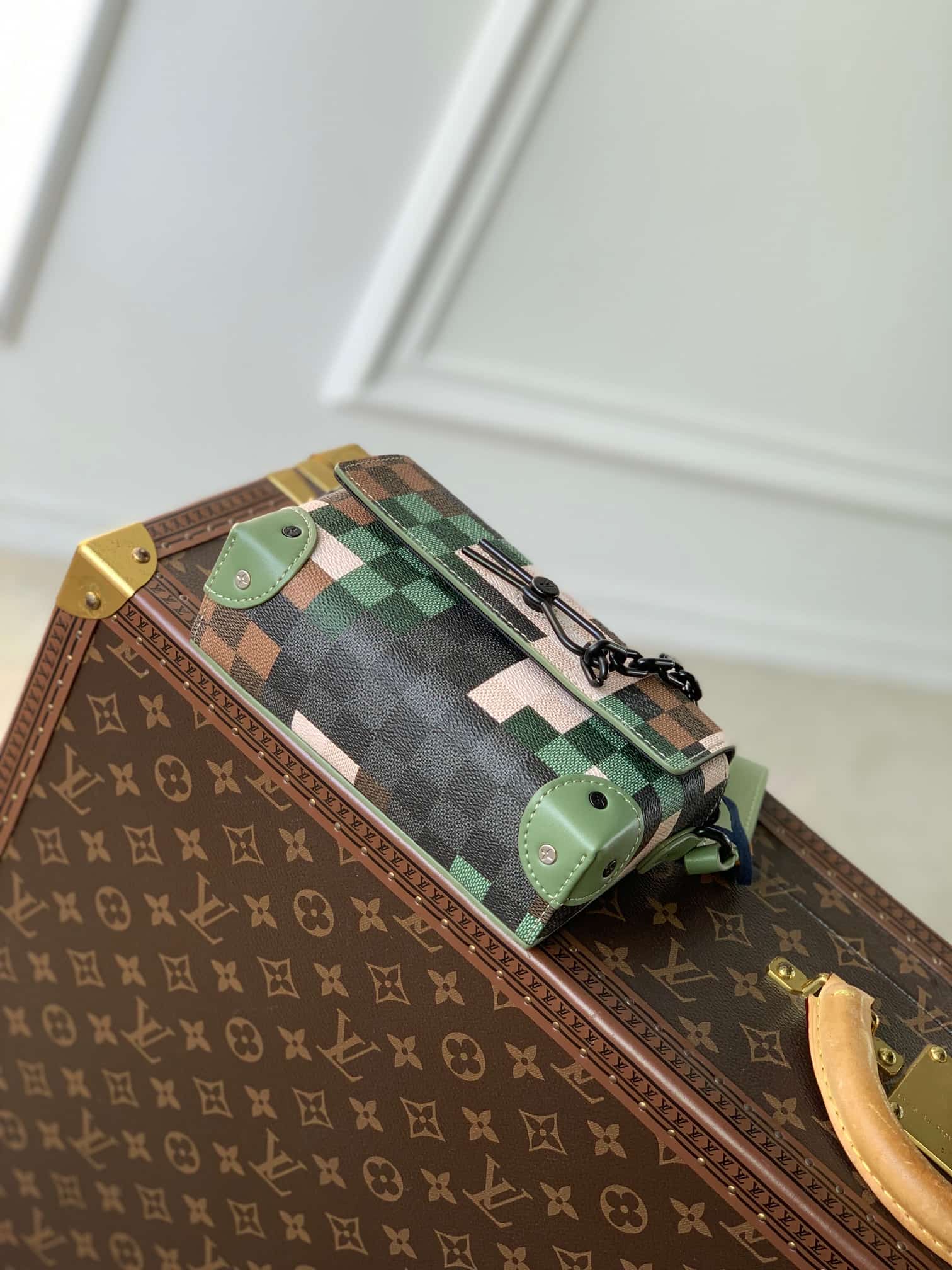 Louis Vuitton Steamer Wearable Wallet in Damoflage green coated canvas M83172 High