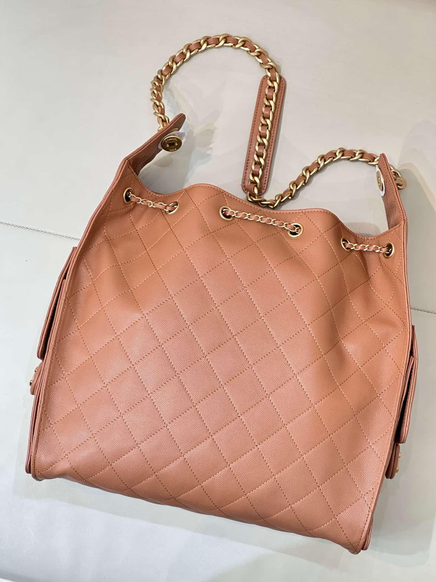 Chanel 25 Medium Hobo handbag AS5311 Grained Calfskin & Gold-tone Metal Brown TOP