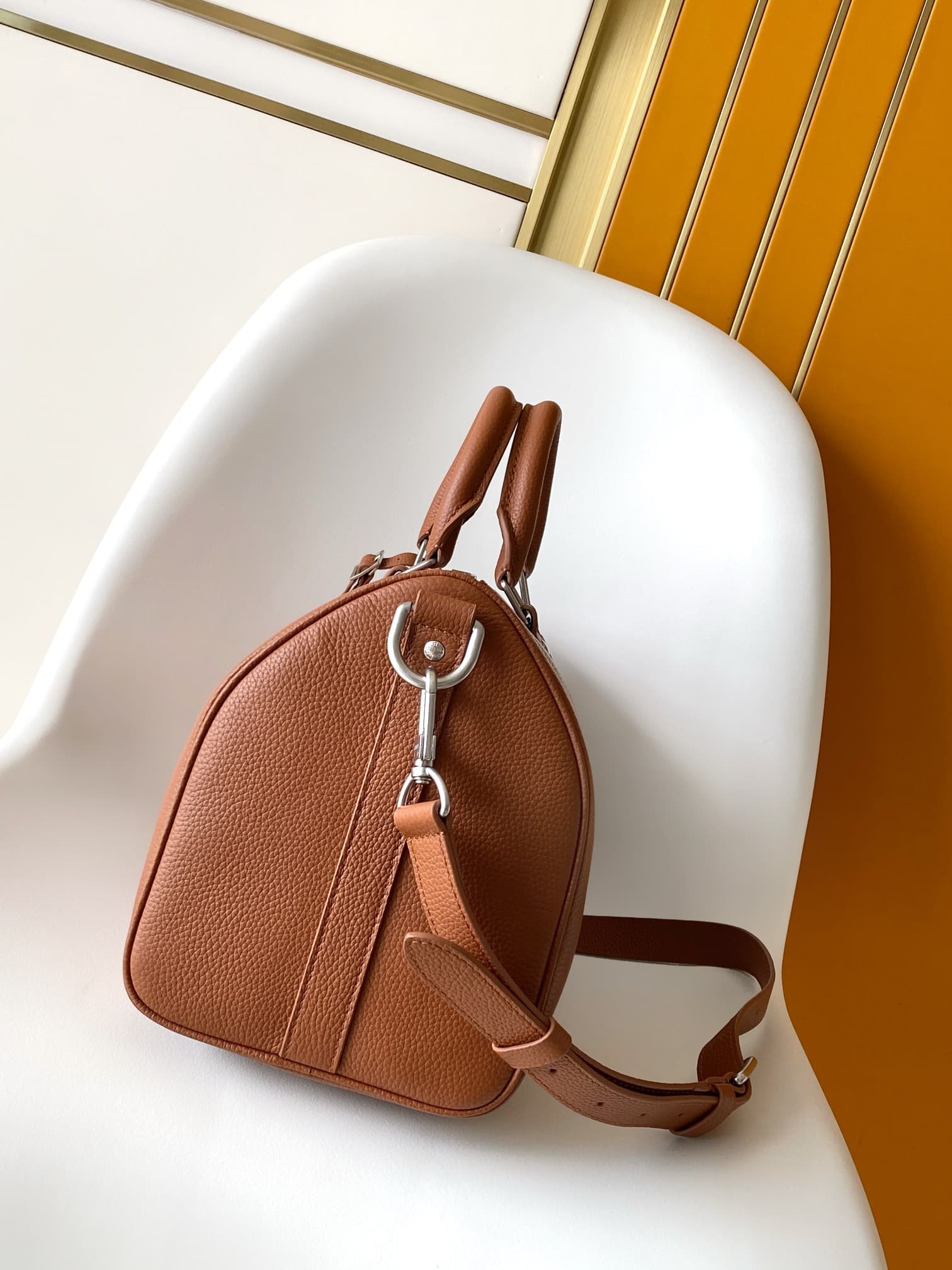 Louis Vuitton Keepall Bandoulière 35 LV Aerogram Tan Waxy calfskin M25980 High
