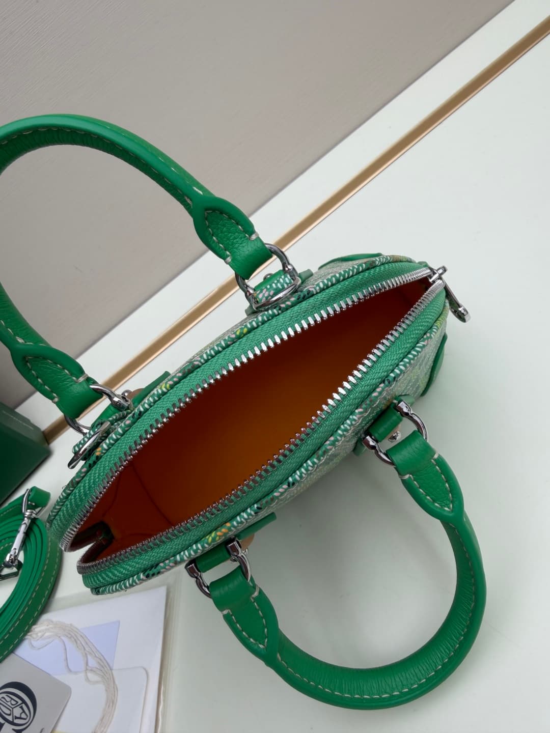Goyard Vendôme Nano bag in Goyardine coated canvas Green High