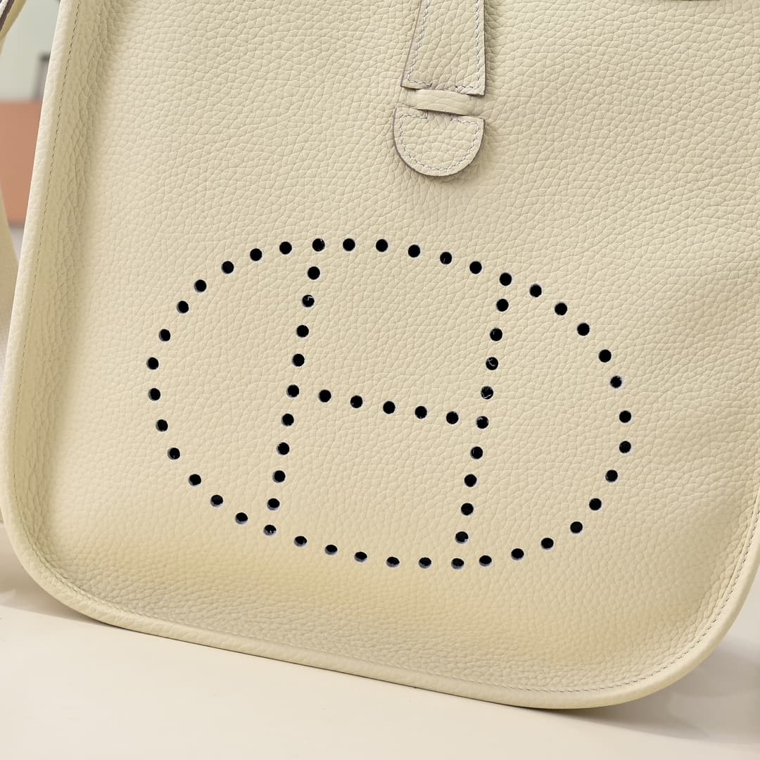 Hermes Evelyne III PM Bag Clemence Leather In Cream High
