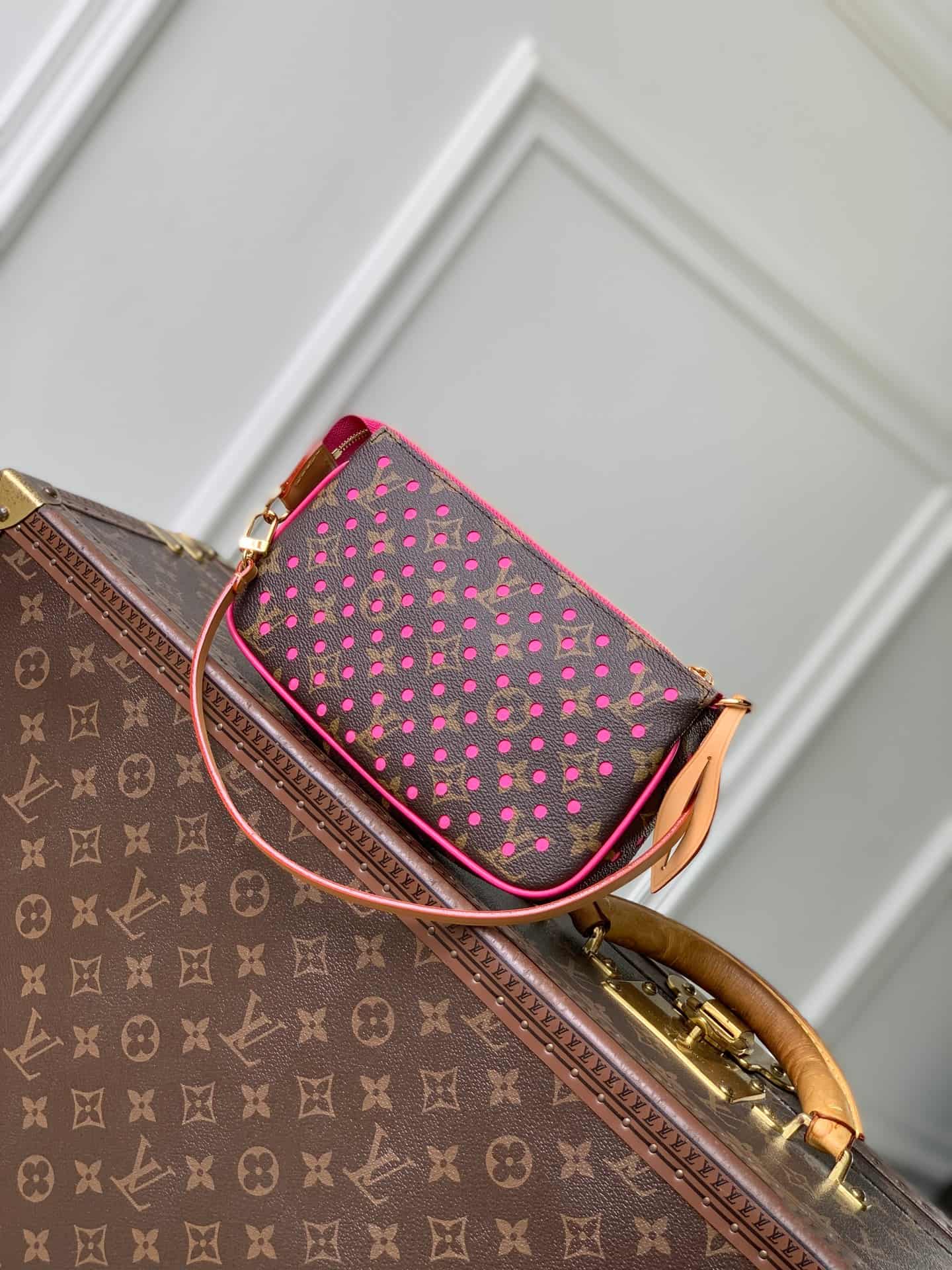 Louis Vuitton Pochette Accessoires Monogram Perfo/Pop Crush Coated Canvas M29001 High