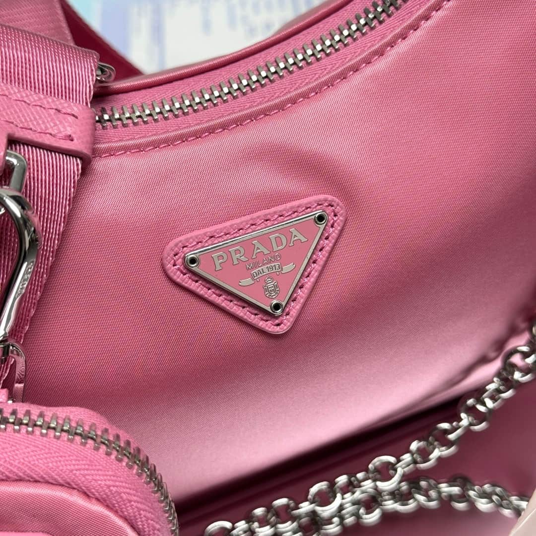 Prada Re-Edition 2005 Nylon bag 1BH204 Peach-pink High