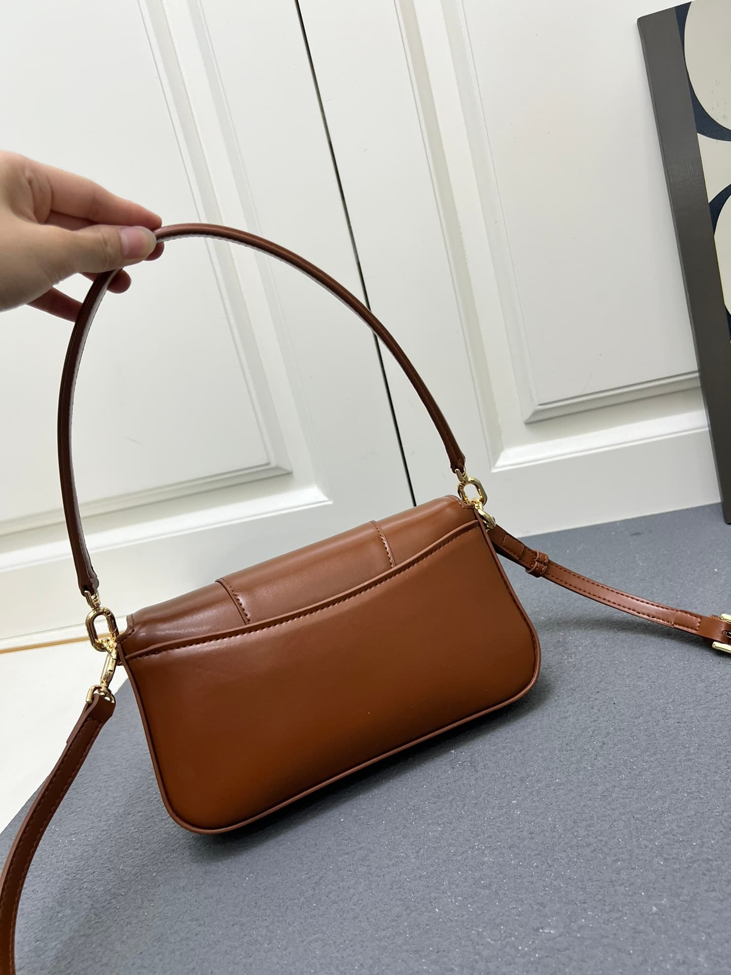 Balenciaga Hourglass sling bag Brown High