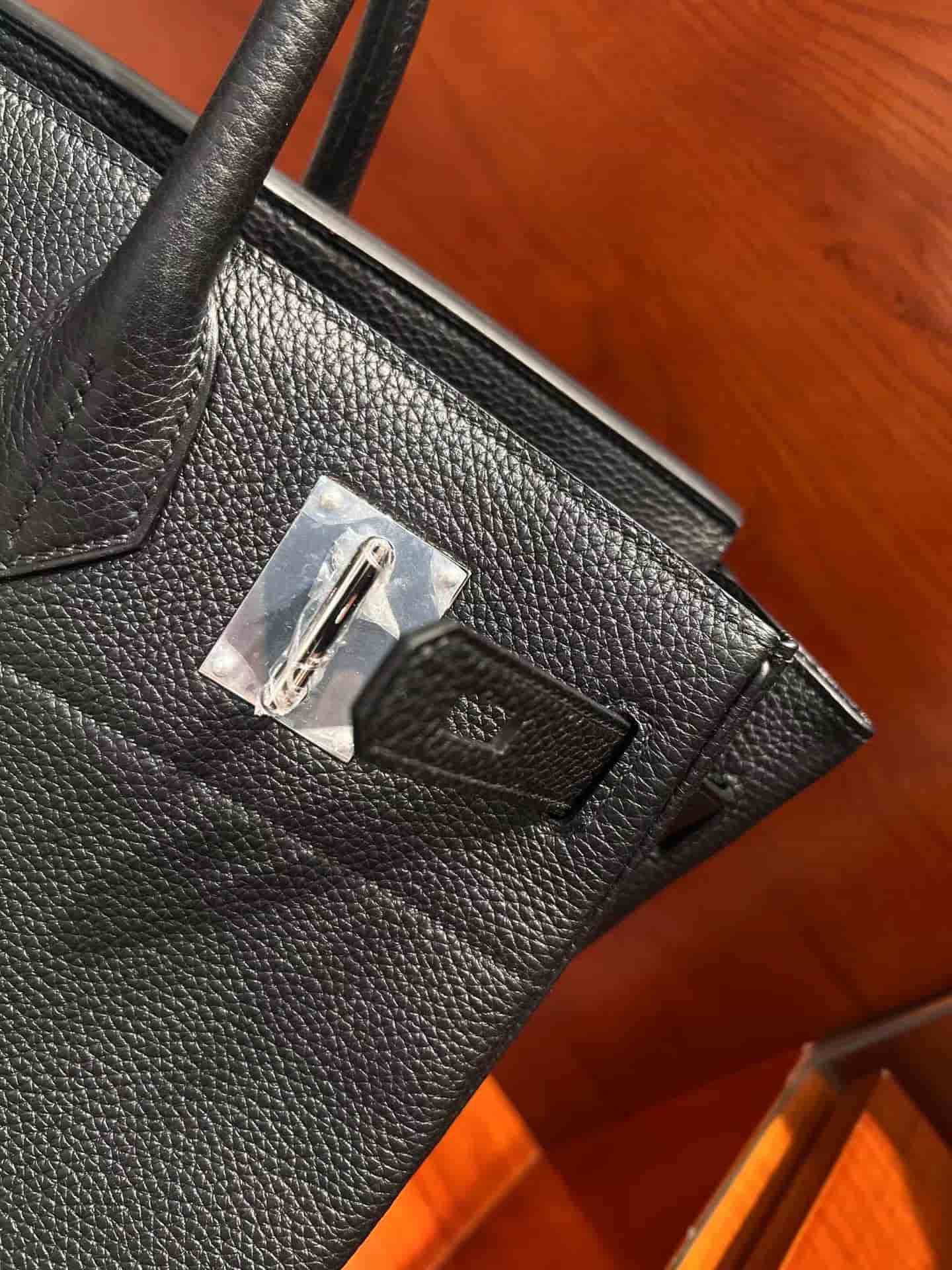 Hermes HAC Birkin 40 Bag Togo Leather In Black WAX High Customizing Style