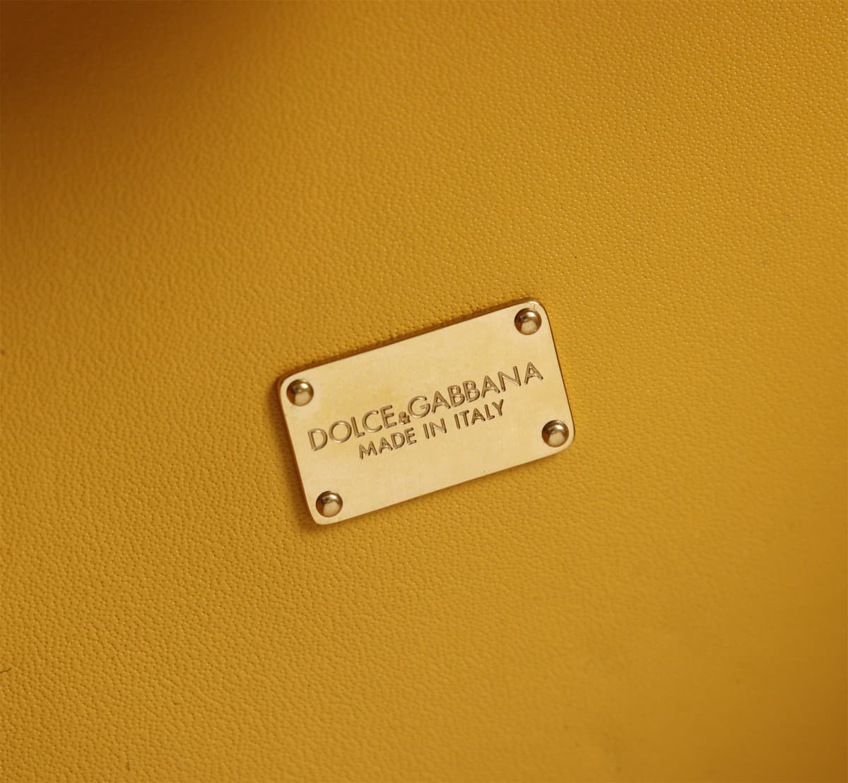 Dolce & Gabbana yellow leather DG Logo handbag high