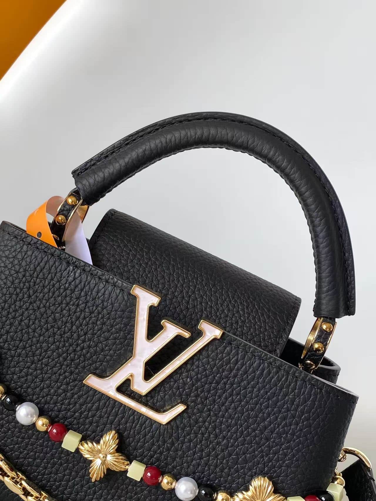 Louis Vuitton Capucines East West Mini Black Taurillon leather M29443 TOP