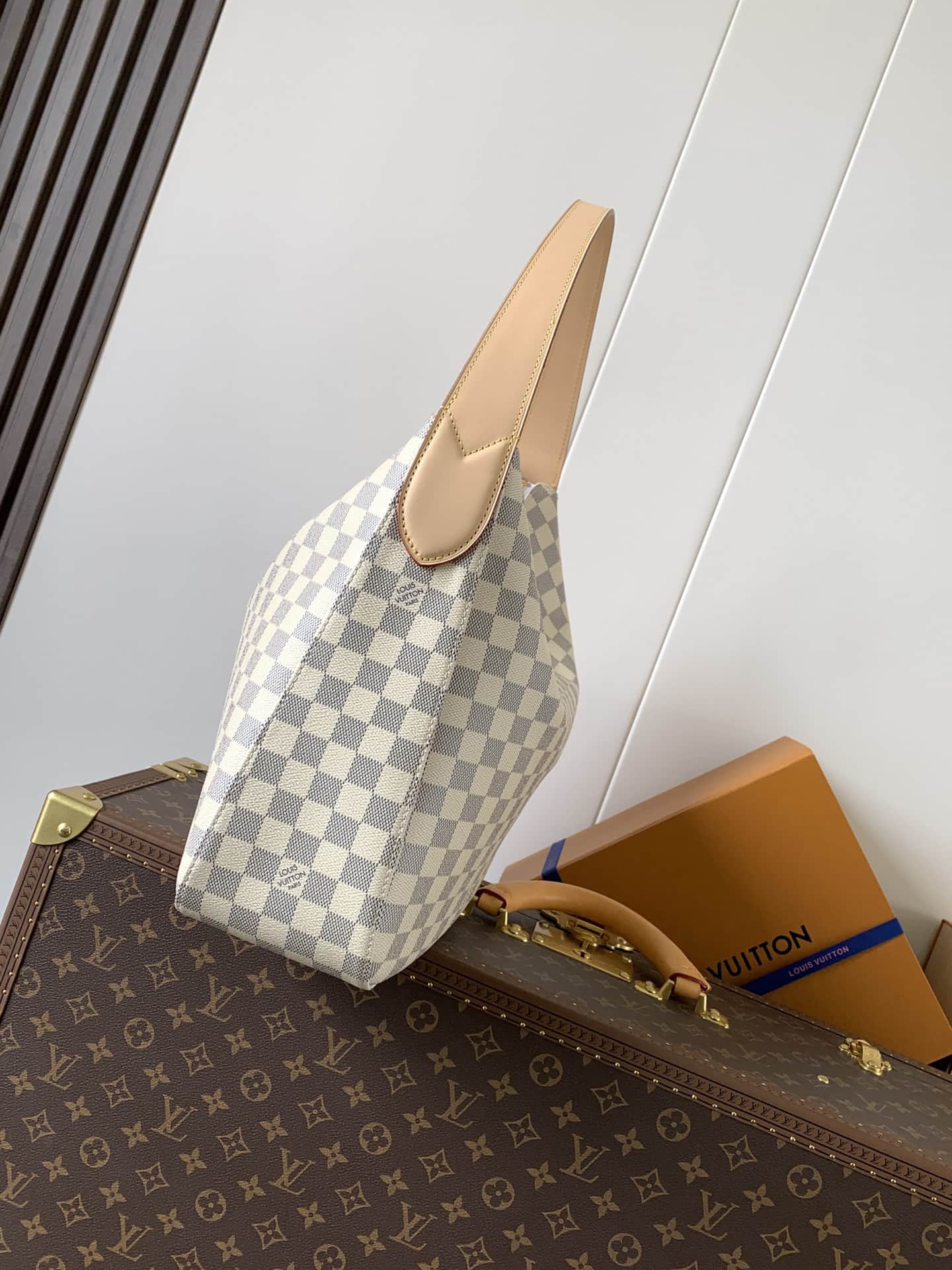 Louis Vuitton Slouchy MM Damier Azur Coated canvas N00126 High