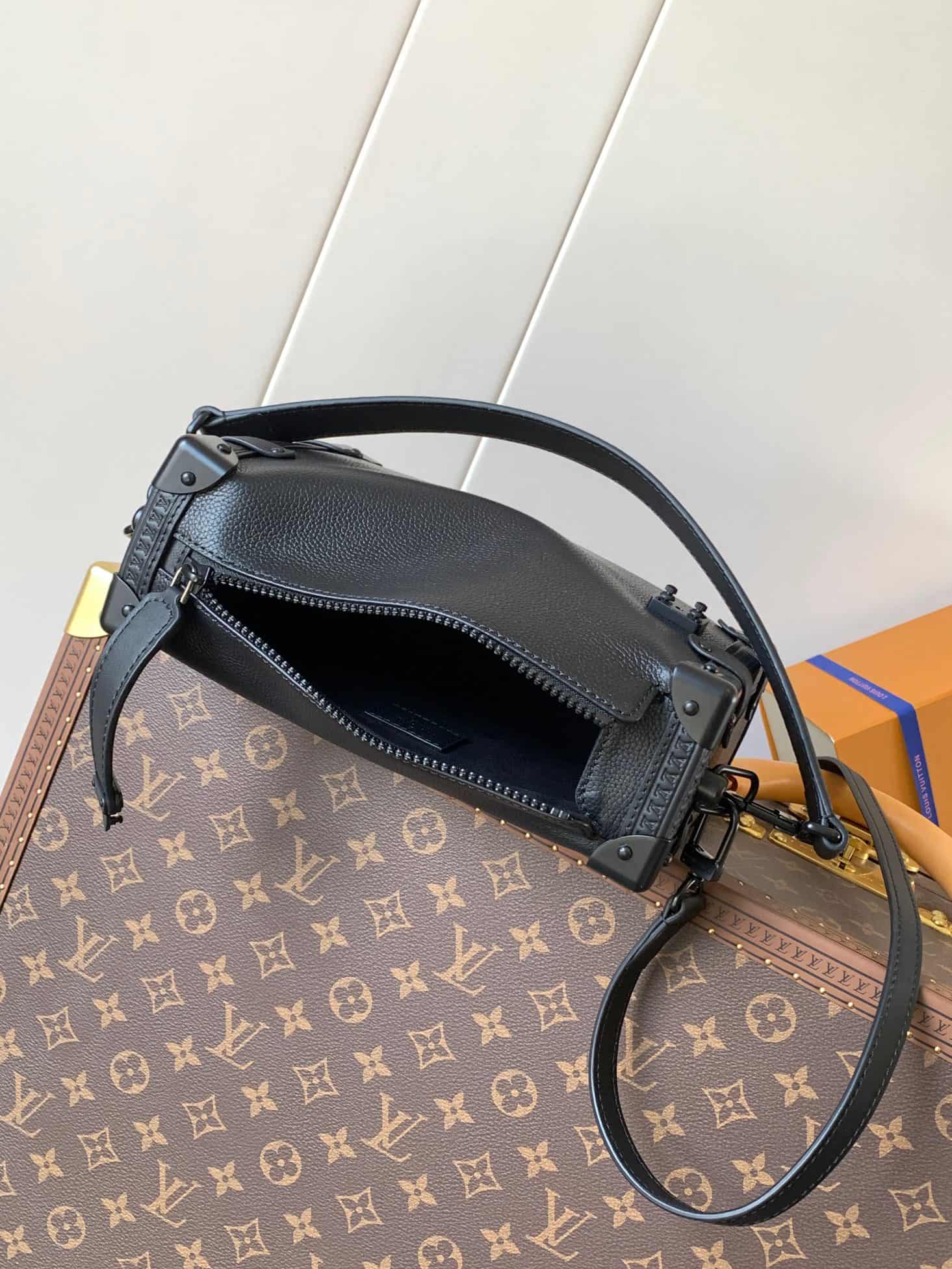 Louis Vuitton Side Trunk MM All Black Cowhide leather M24309 High