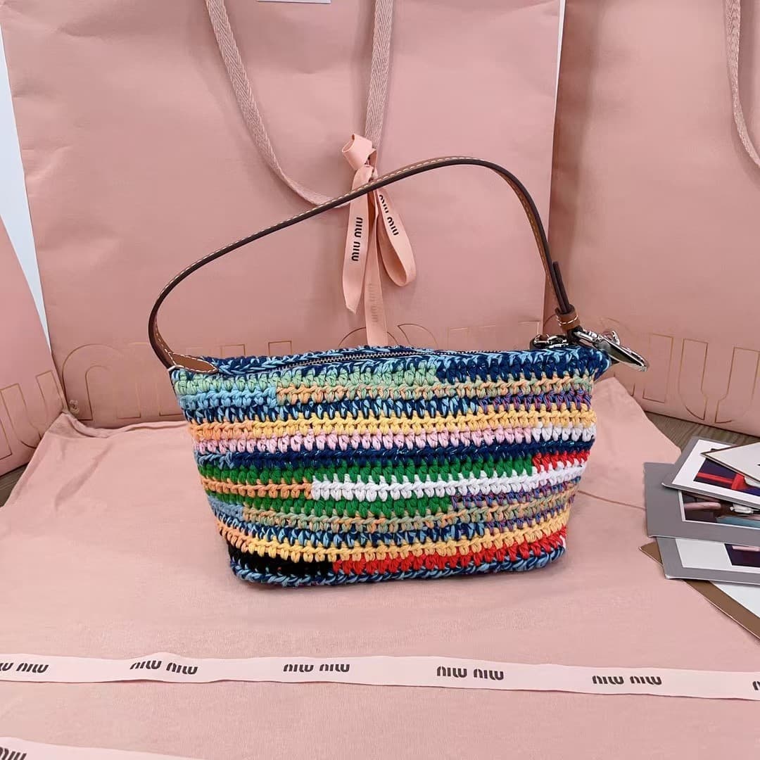Miu Miu Crochet Pouch Multicolor