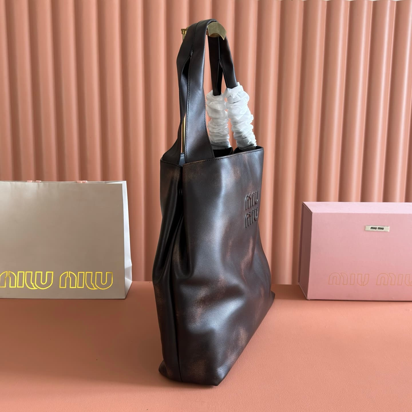 Miu Miu Leather Hobo Bag 5BC119 TOP