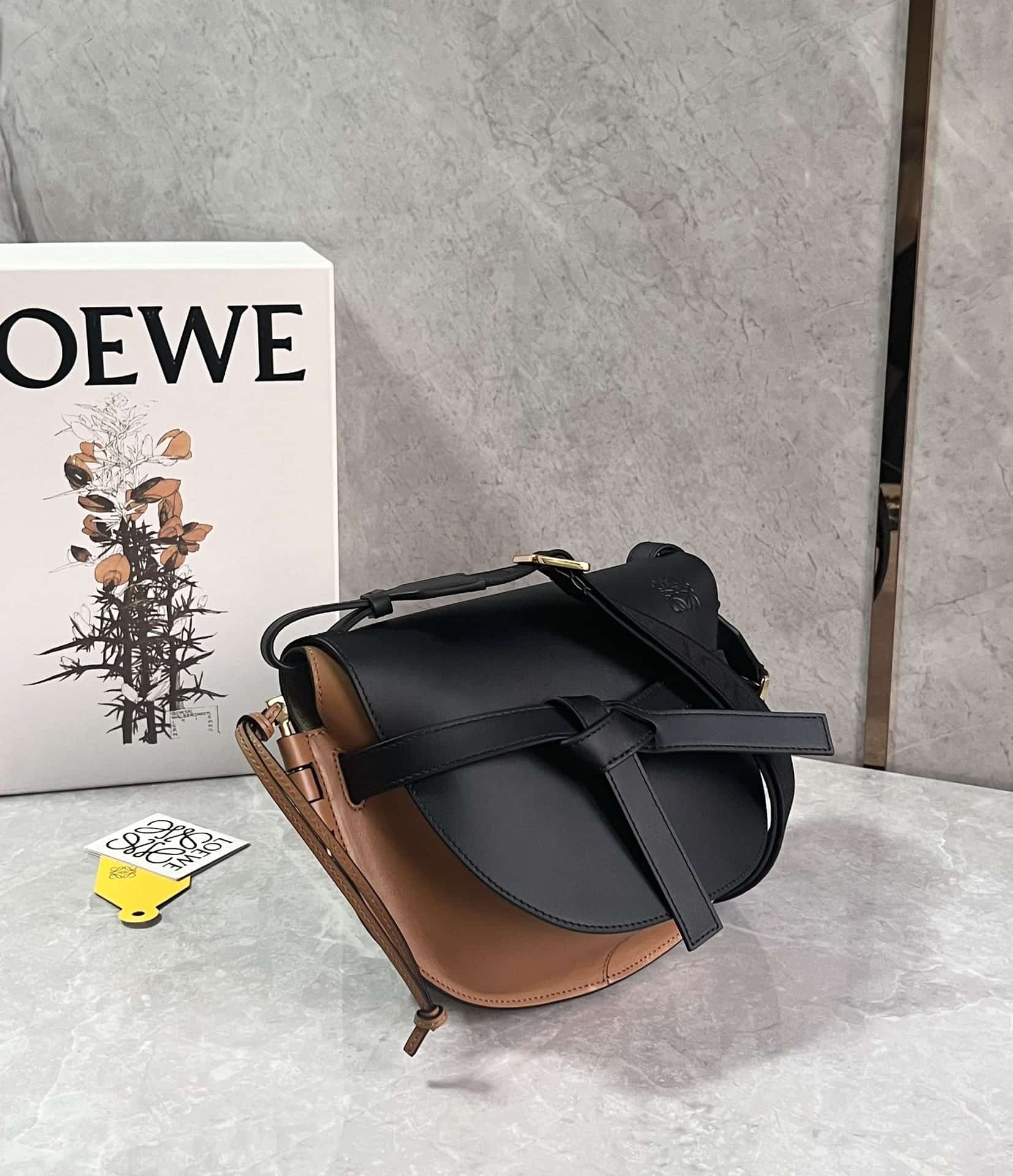 Small Gate Dual bag in soft calfskin and Jacquard High