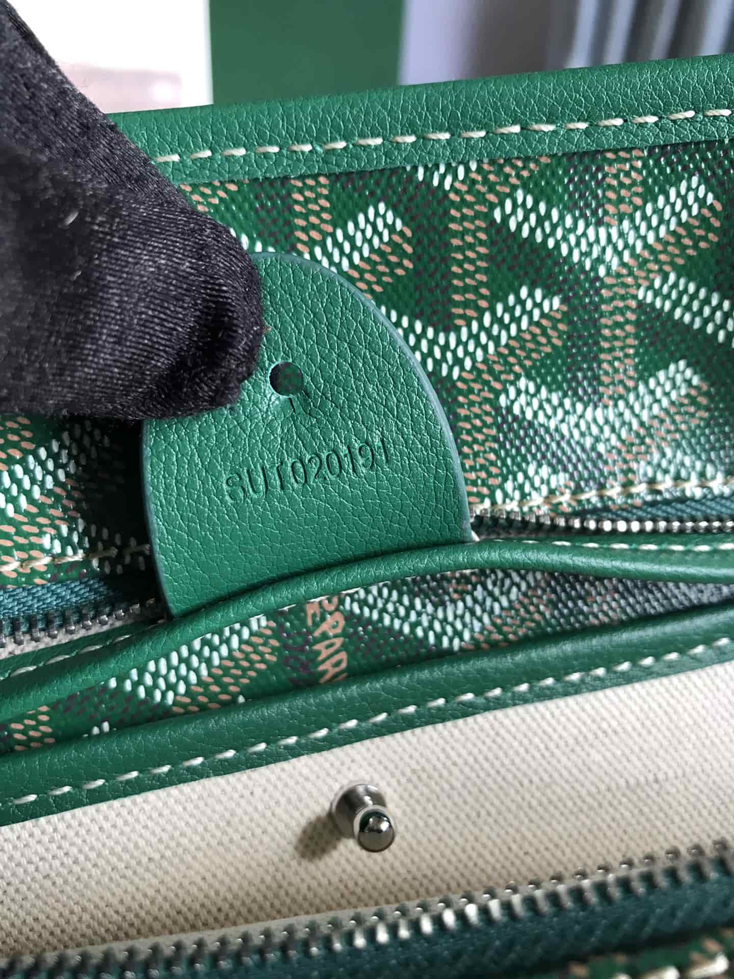 ARTOIS PM BAG Goyardine Canvas & Chevroches Calfskin Green High
