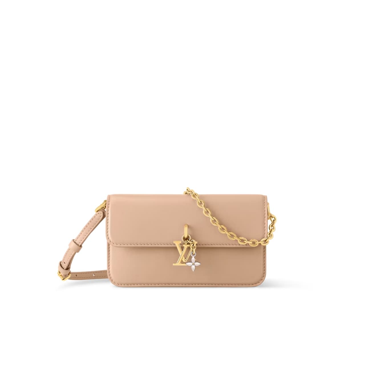Louis Vuitton Wallet On Chain LV Bloom Macchiato Cream Sand M14581 TOP