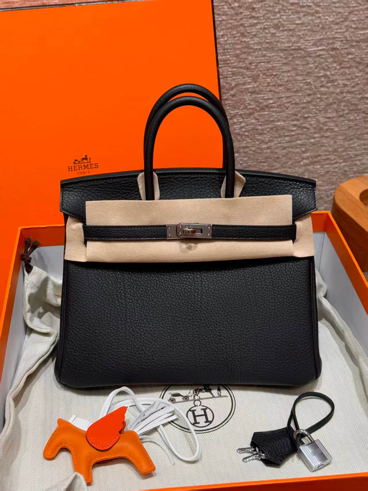Hermes Birkin 25/30/35cm Bag Togo Leather With Veins Silver WAX High Customizing Style