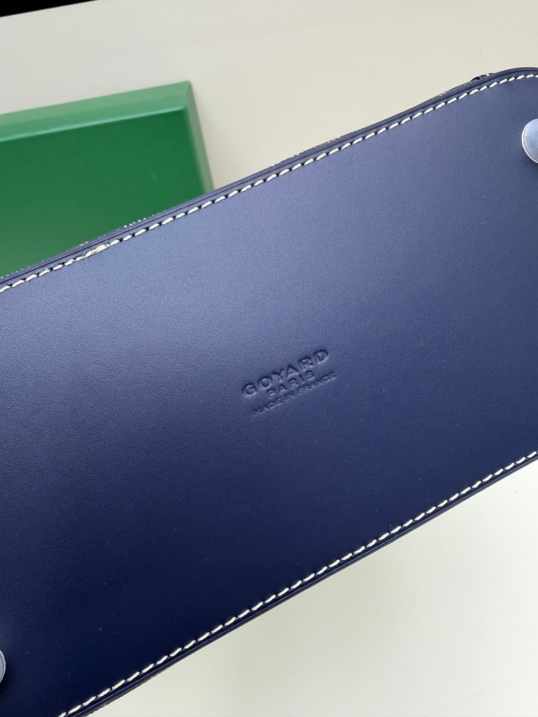 Goyard Vendôme mini bag in Goyardine coated canvas navy blue high