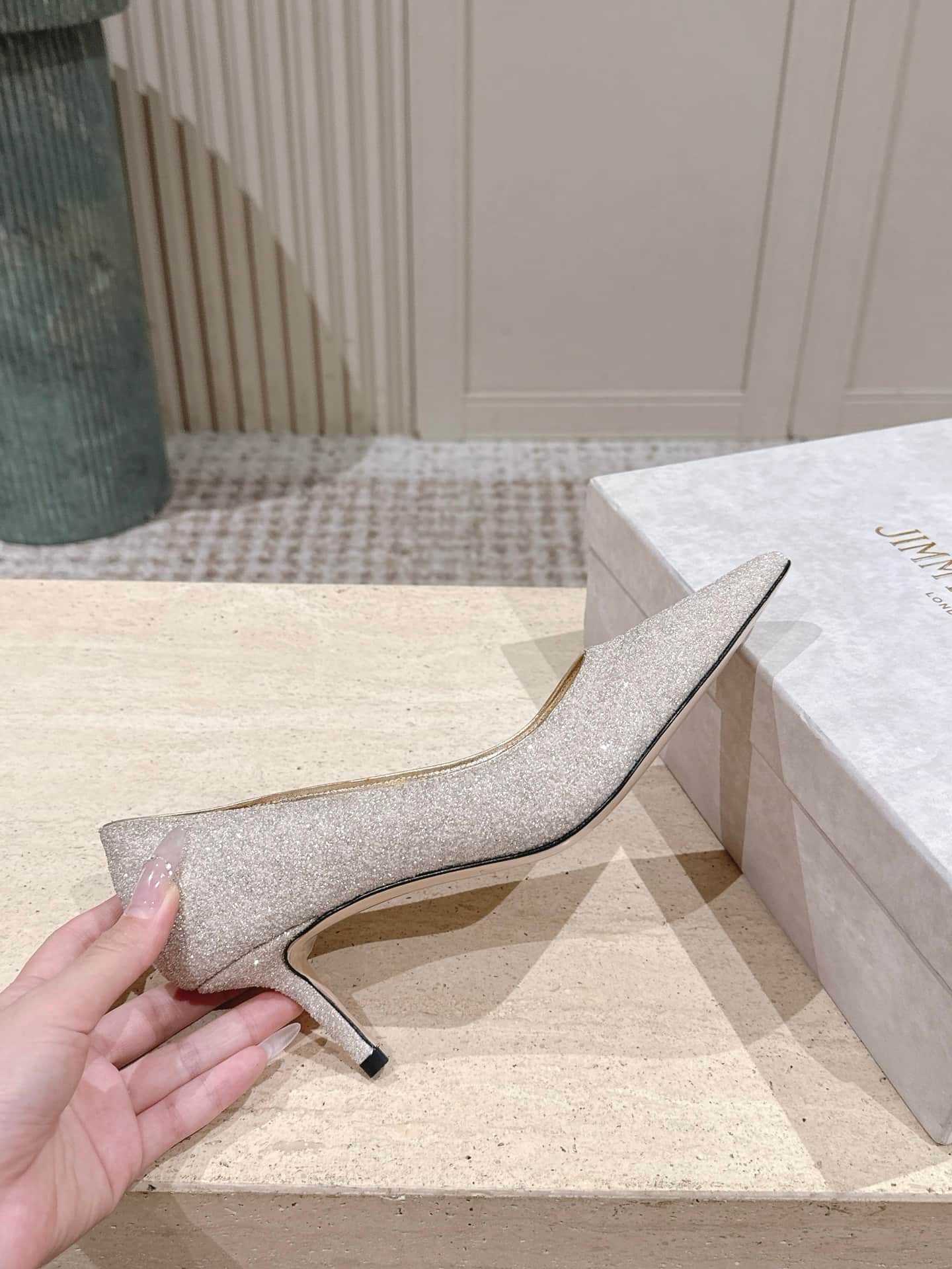 Jimmy Choo Glitter Glitter Accents Pumps