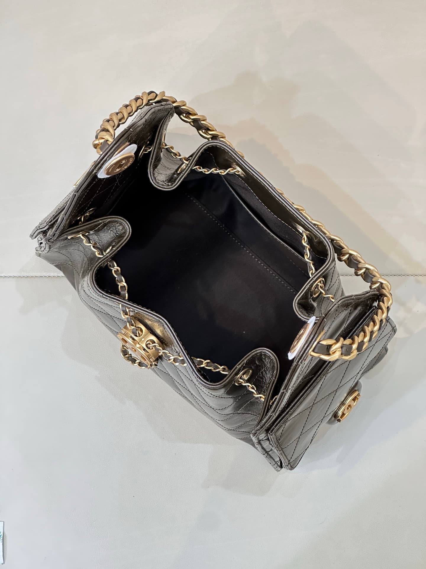 Chanel 25 Small Hobo handbag AS5293 Grained Calfskin & Gold-tone Metal Dark Brown TOP