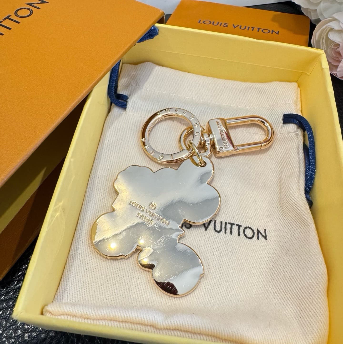 Louis Vuitton Scarf Bag Charm Keychain