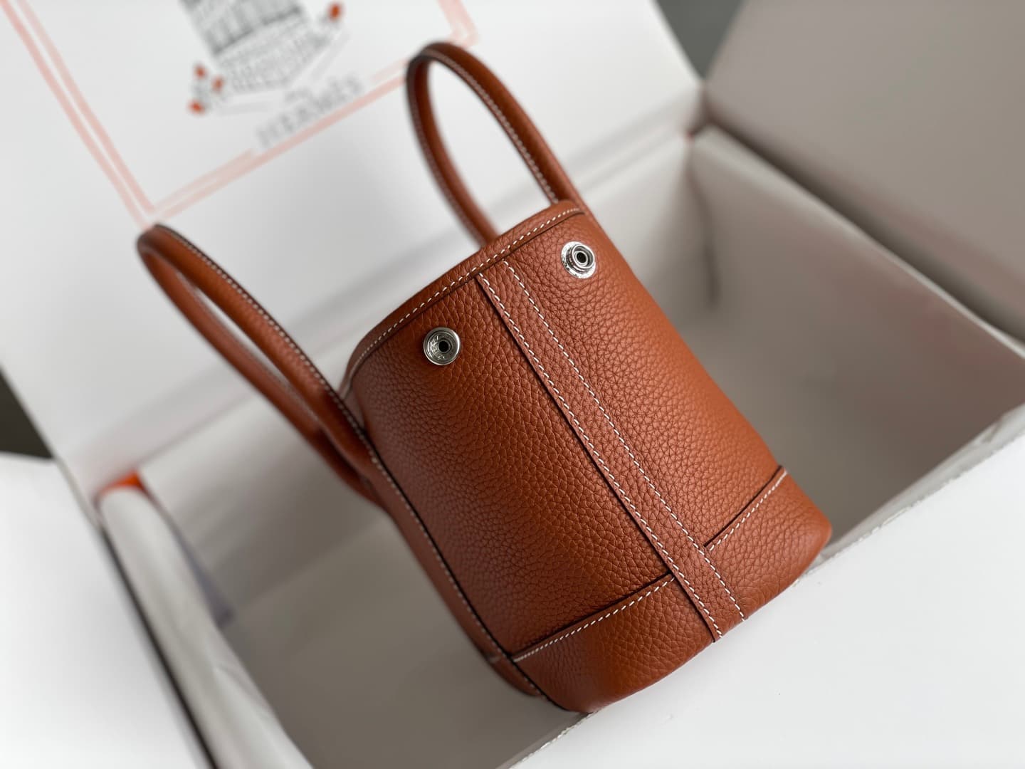 Hermes Garden Party 23 bag in Gold Togo Leather WAX High