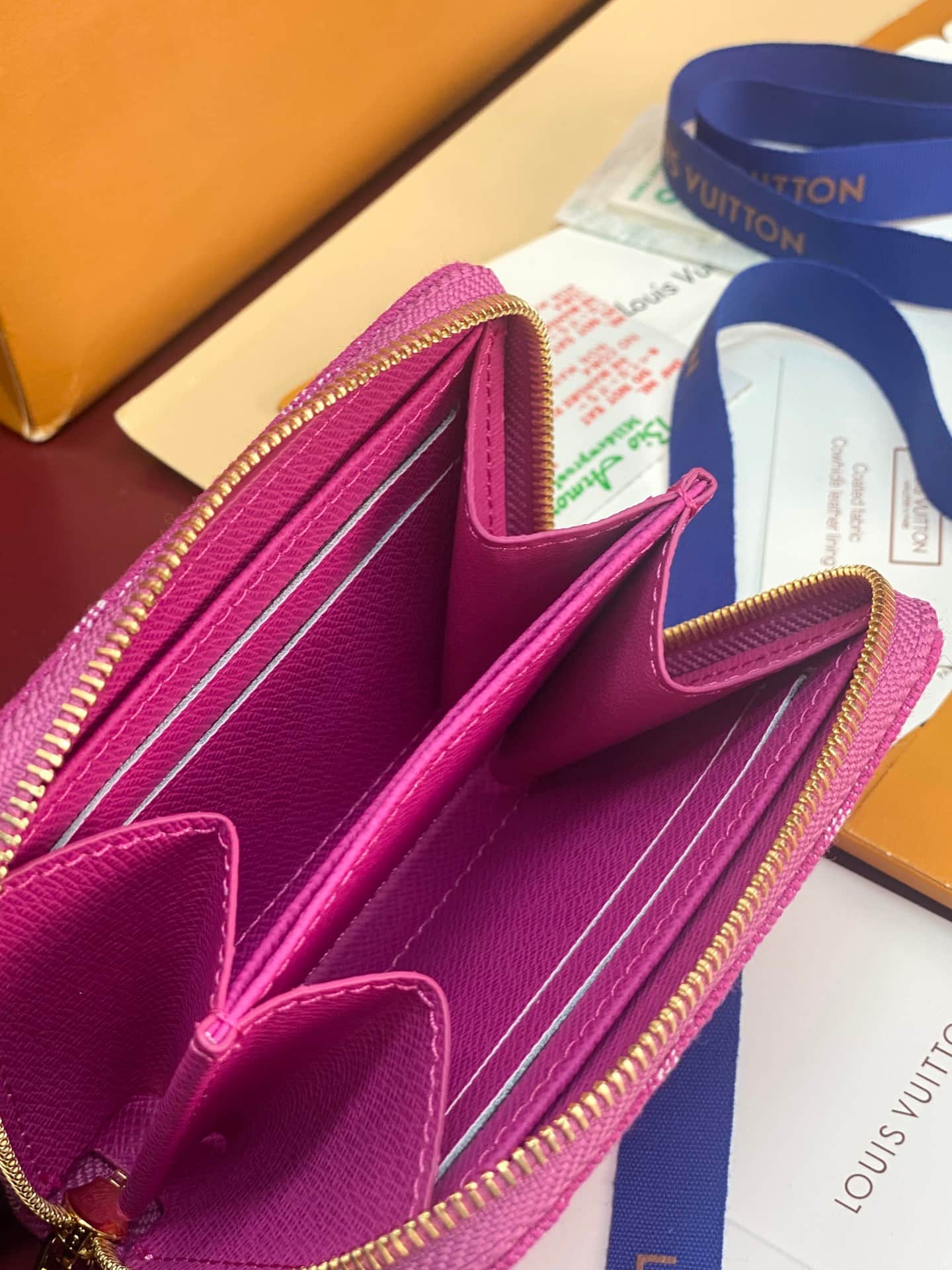 Louis Vuitton Lou Wallet Fuchsia Denim M60067 High