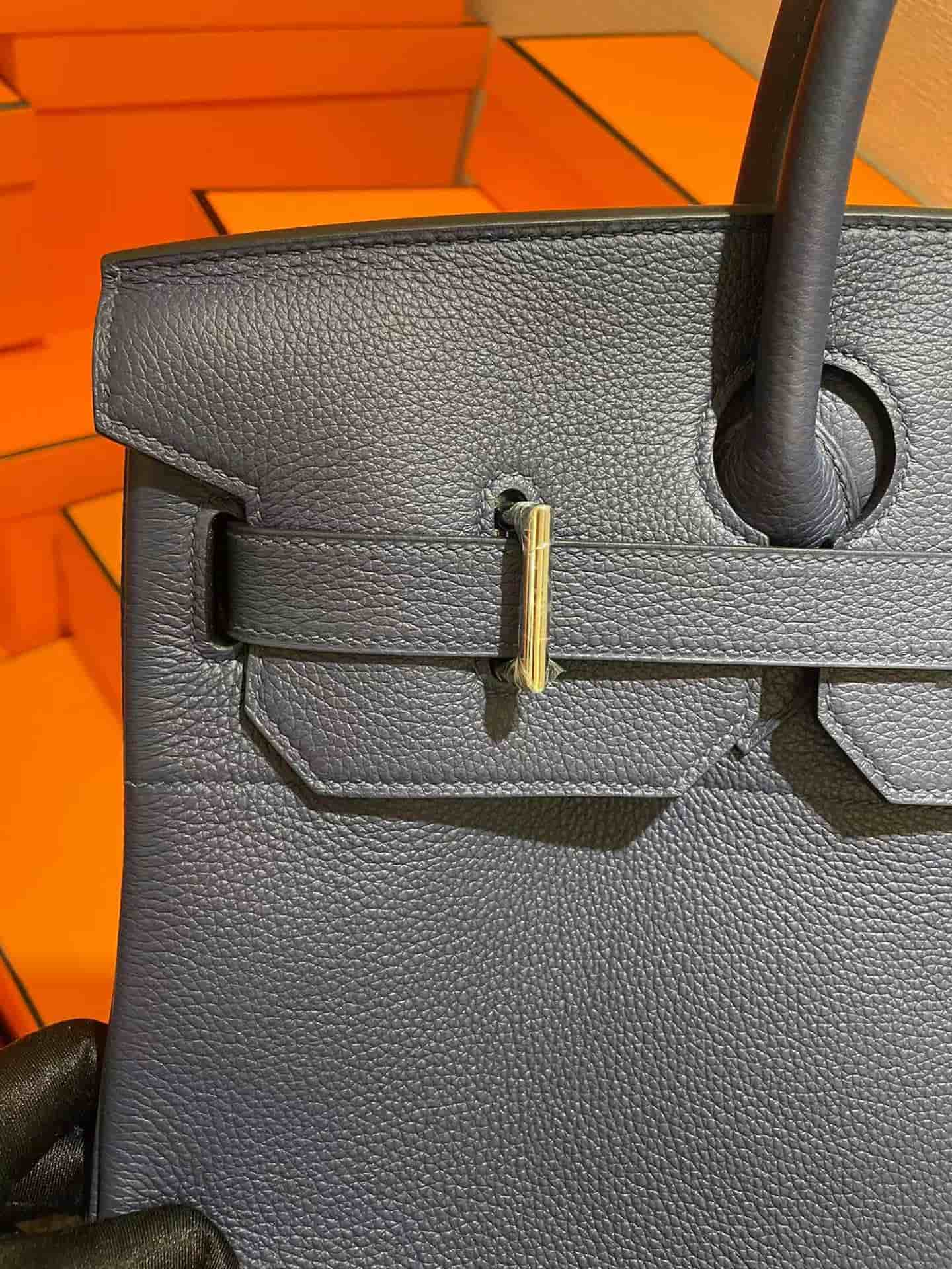 Hermes HAC Birkin 40 Bag Togo Leather In Navy WAX High Customizing Style