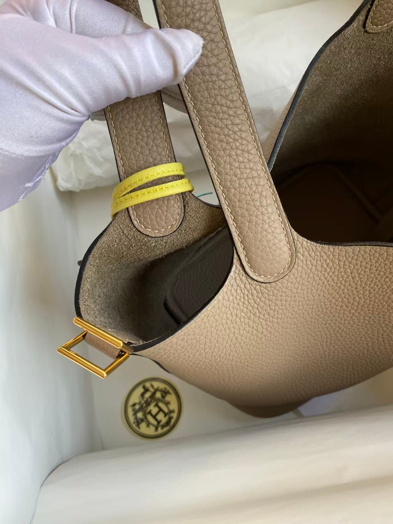 Hermes Picotin Lock 18/22 Bag Togo Leather In Trench-Gold WAX High