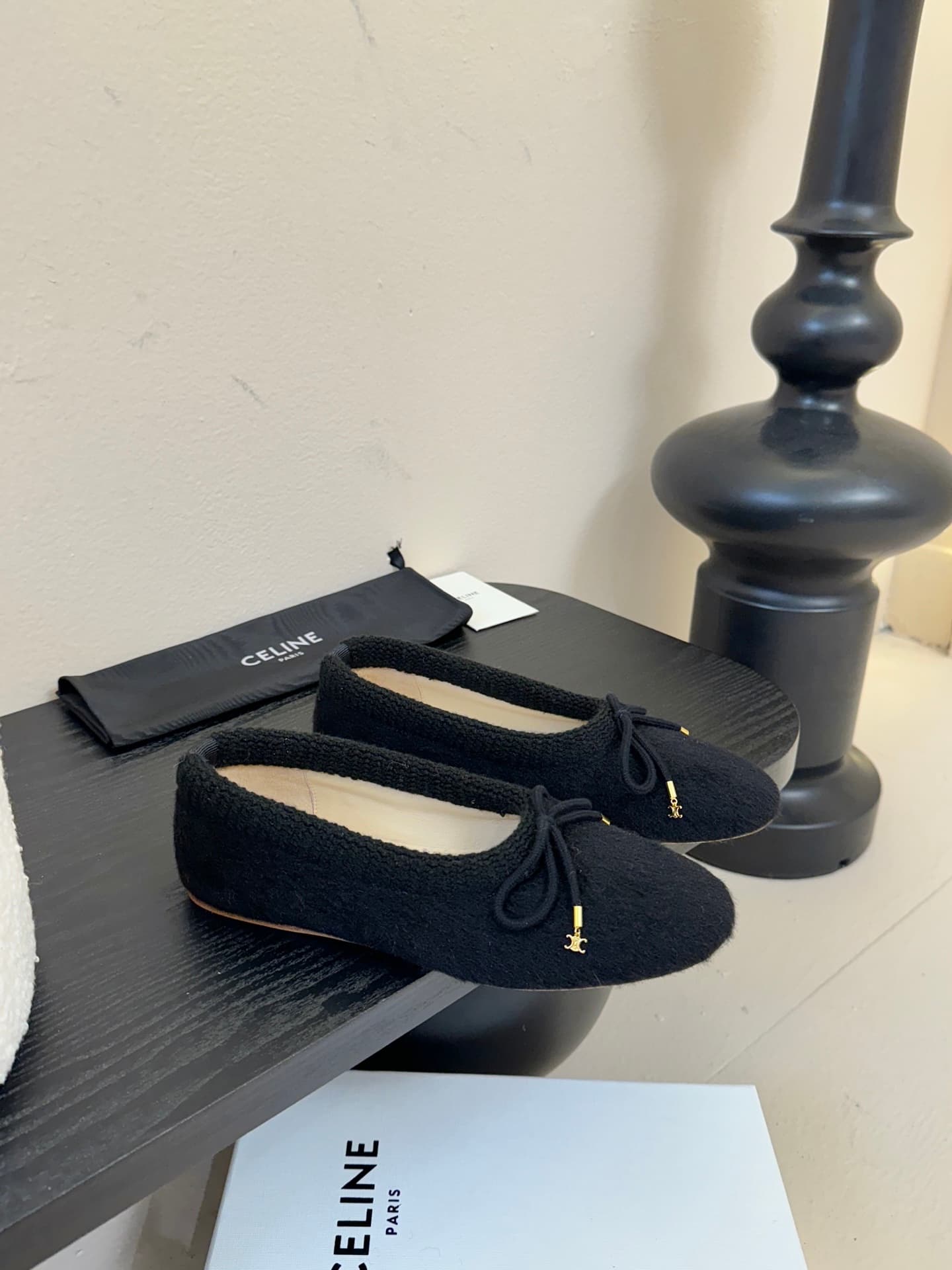 CELINE ABBY BALLERINA IN Alpaca Wool Shoes Women