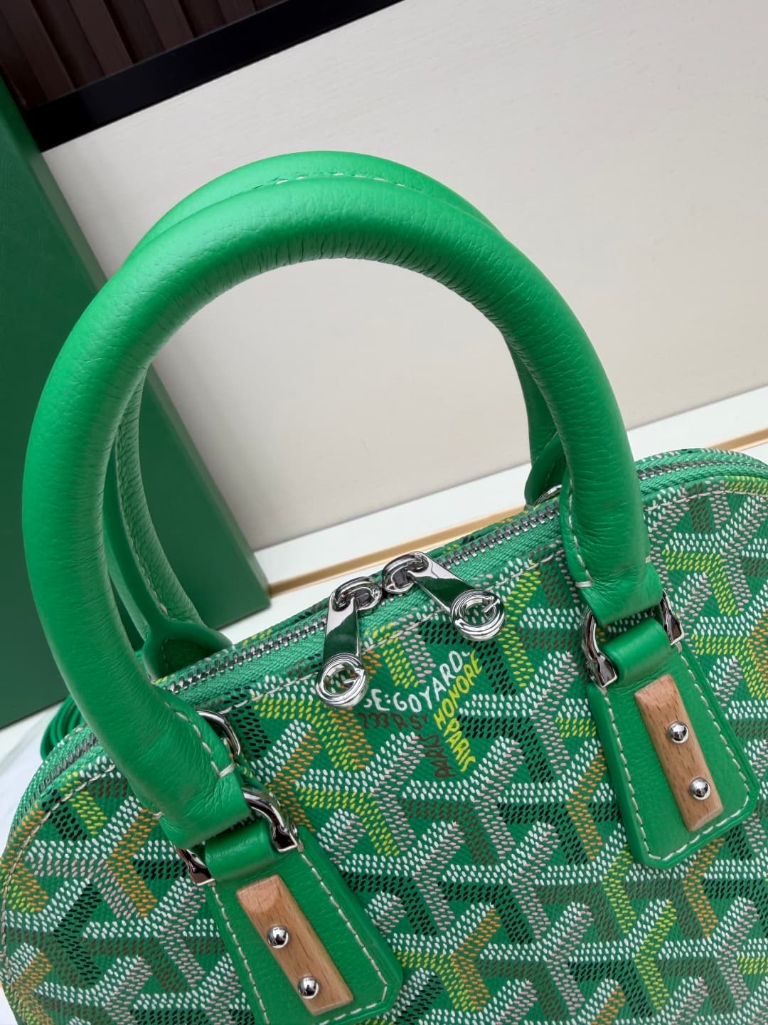 Goyard Vendôme mini bag in Goyardine coated canvas Green High