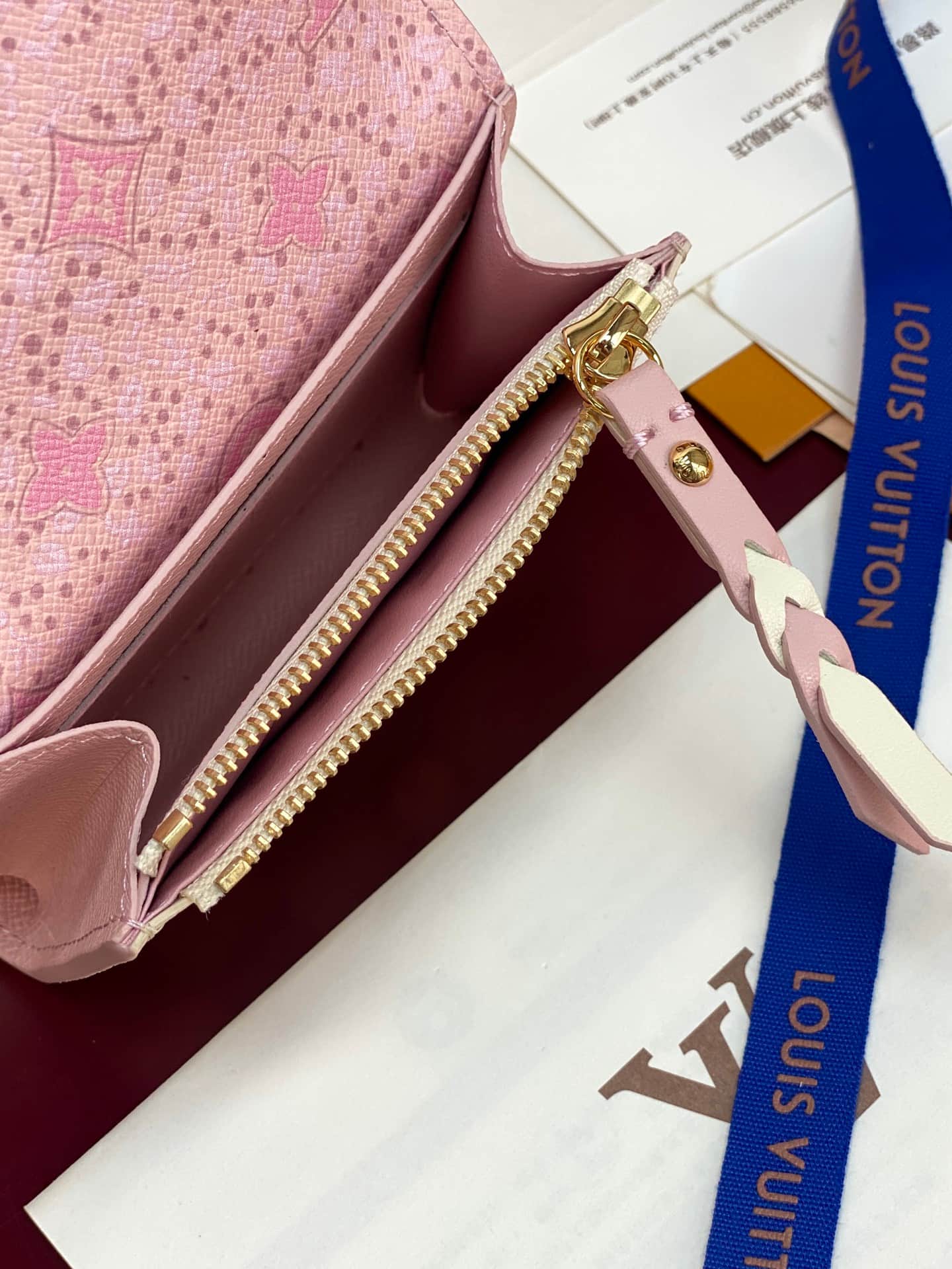 Louis Vuitton Rosalie Coin Purse Damier Azur/Light Bliss/Cream Coated canvas N40949 High