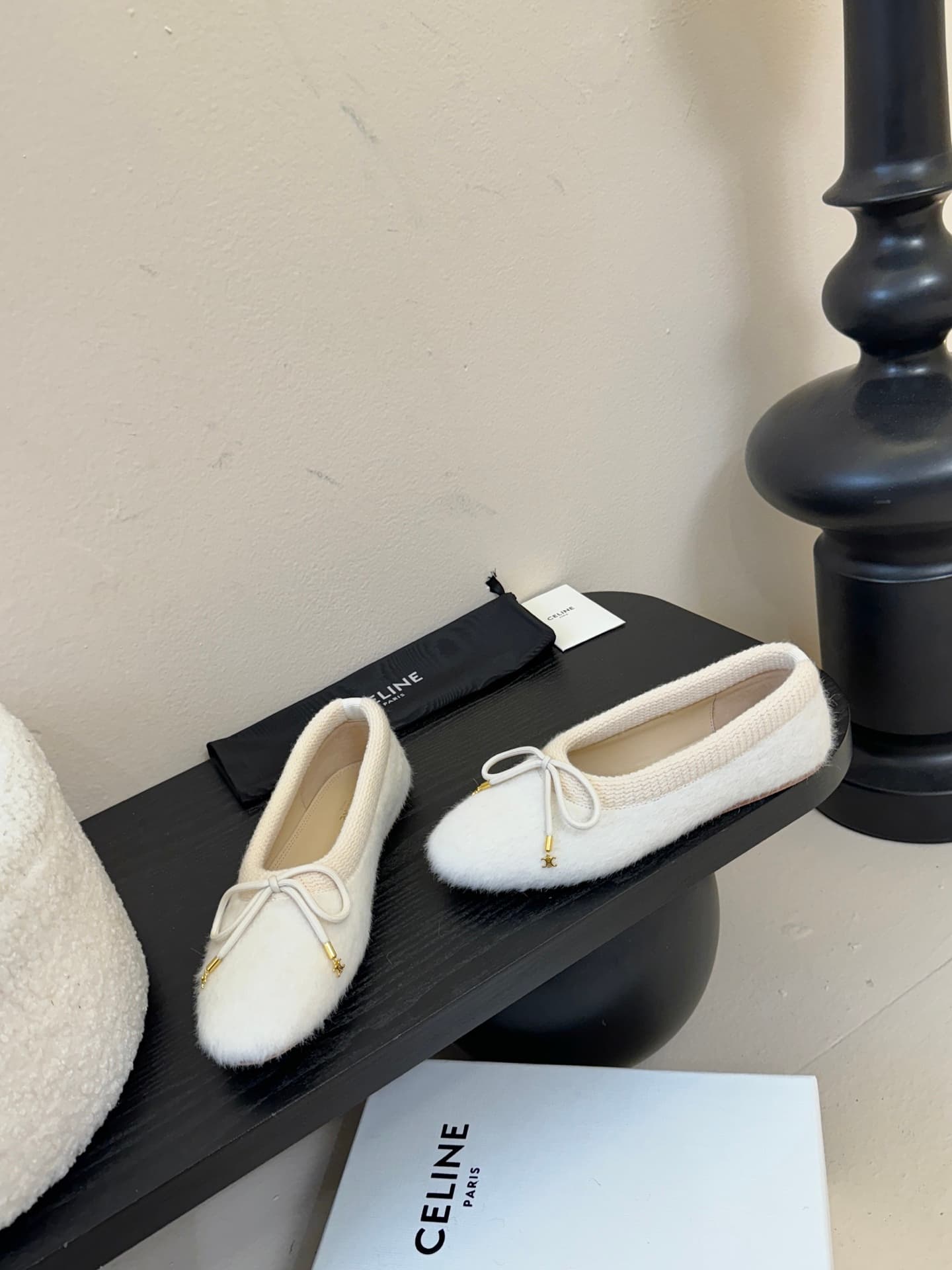 CELINE ABBY BALLERINA IN Alpaca Wool Shoes Women