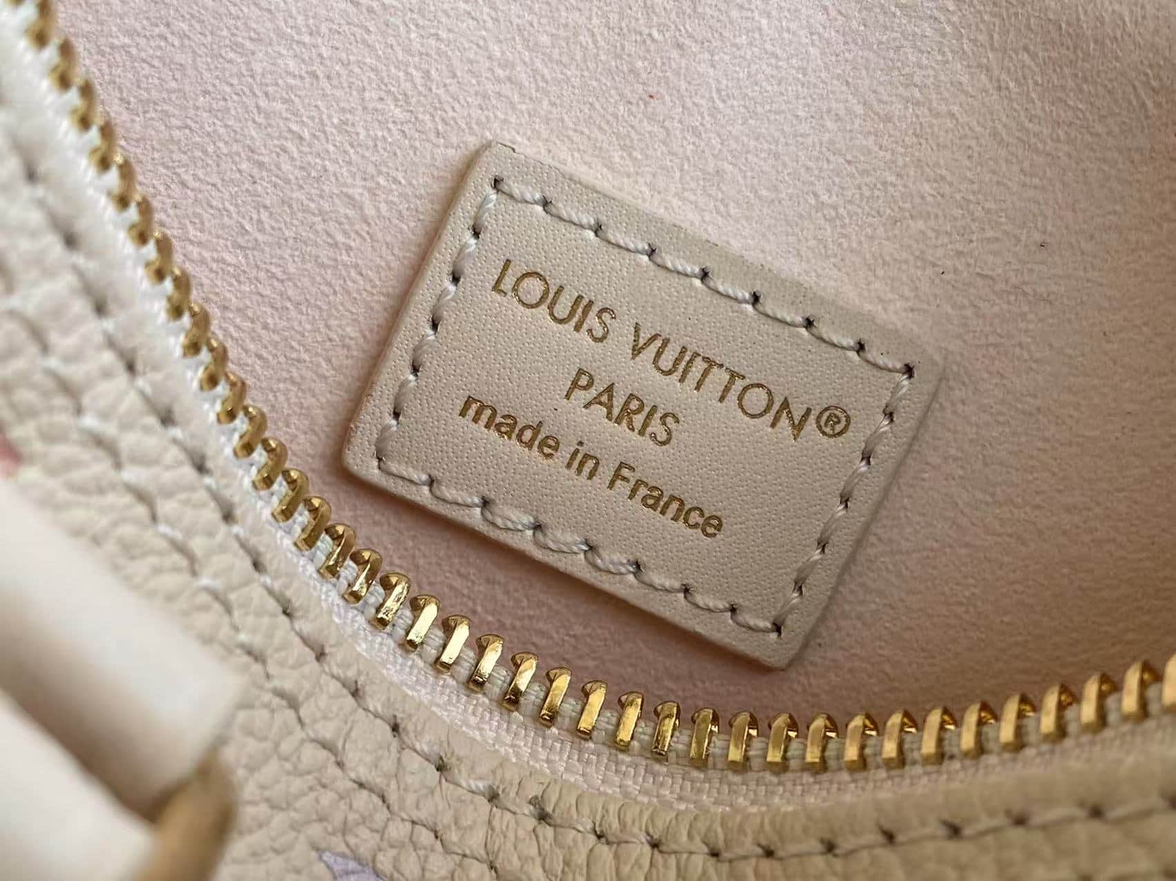 Louis Vuitton Nano Speedy Embossed grained cowhide leather M25591 Dream Beige TOP