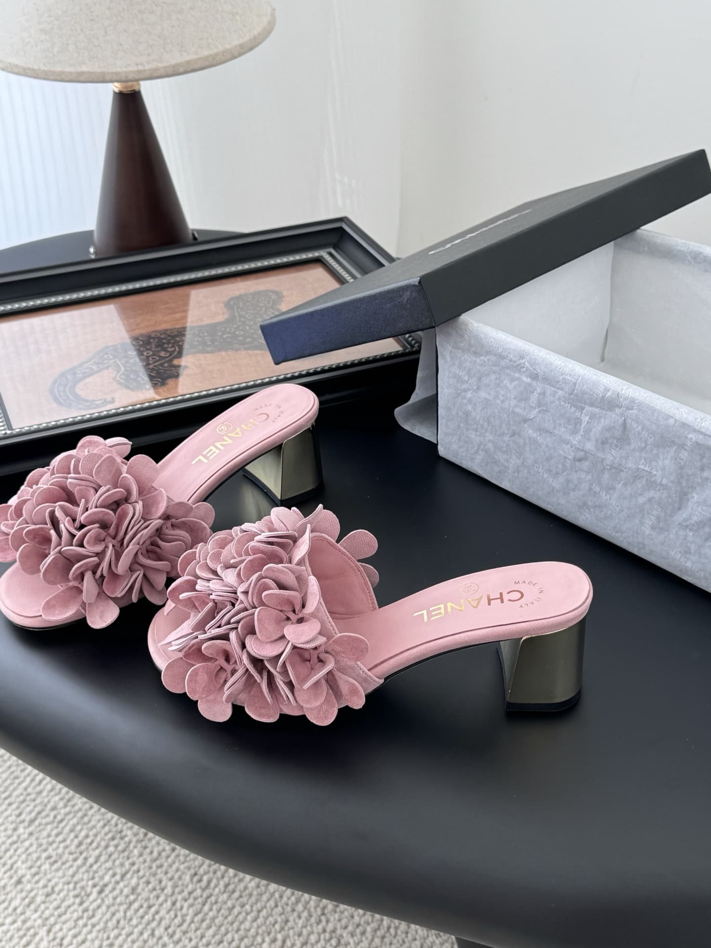 Chanel Square scarf Sandal Shoes Women