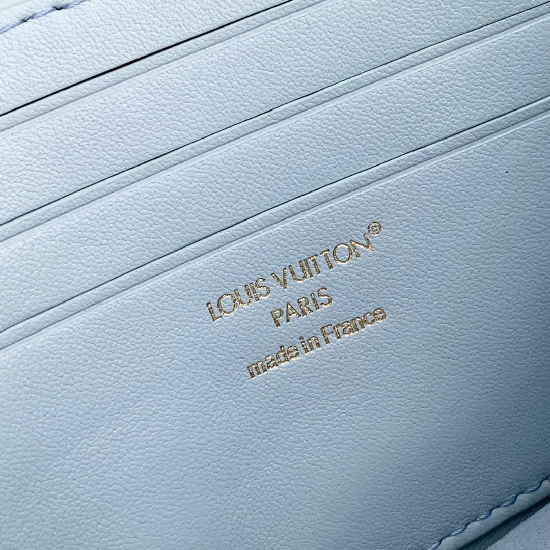 Louis Vuitton Wallet On Chain LV Bloom Azure Blue Calfskin leather M14547 High
