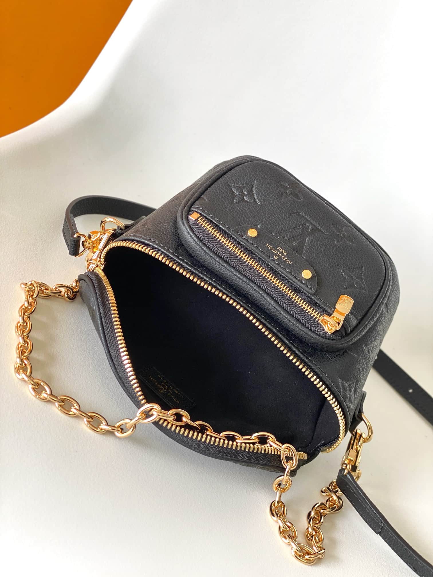 Louis Vuitton Mini Bumbag Black Monogram Empreinte Leather M46917 High