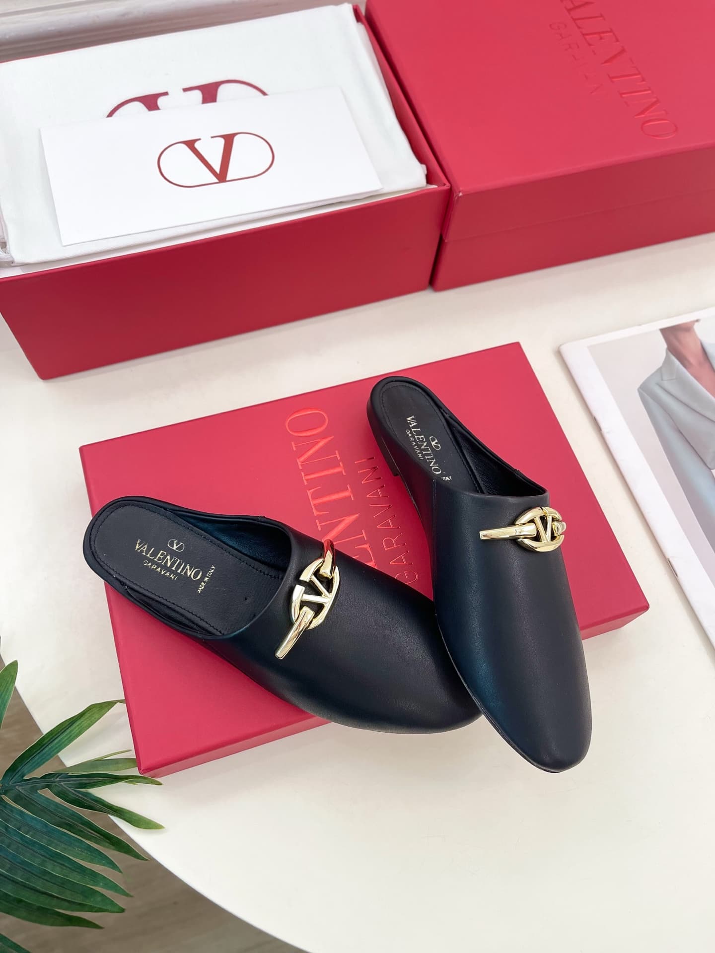 Valentino Garavani VLogo Signature leather mules Shoes Women