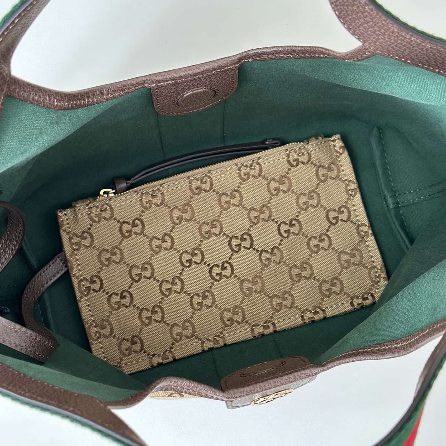 Gucci Giglio small tote bag 860845 beige and brown GG canvas High