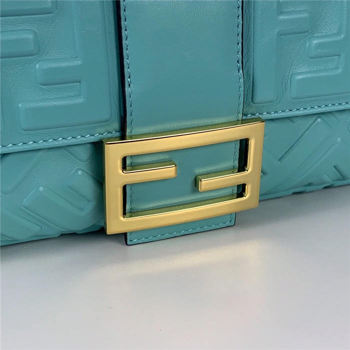 LARGE BAGUETTE leather bag blue High