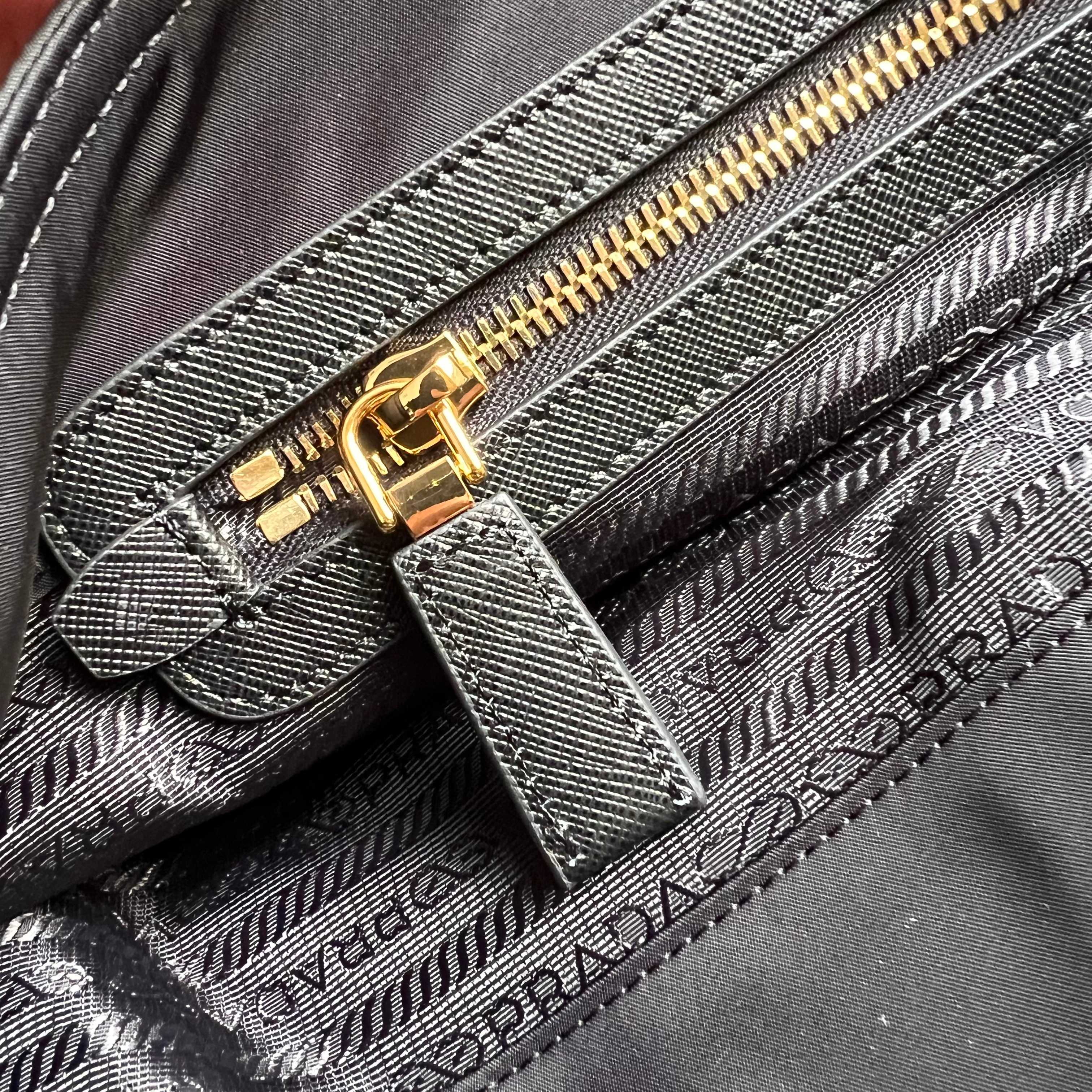 Prada Re-Edition 1978 medium Re-Nylon and Saffiano leather tote bag 1BG555 Black High