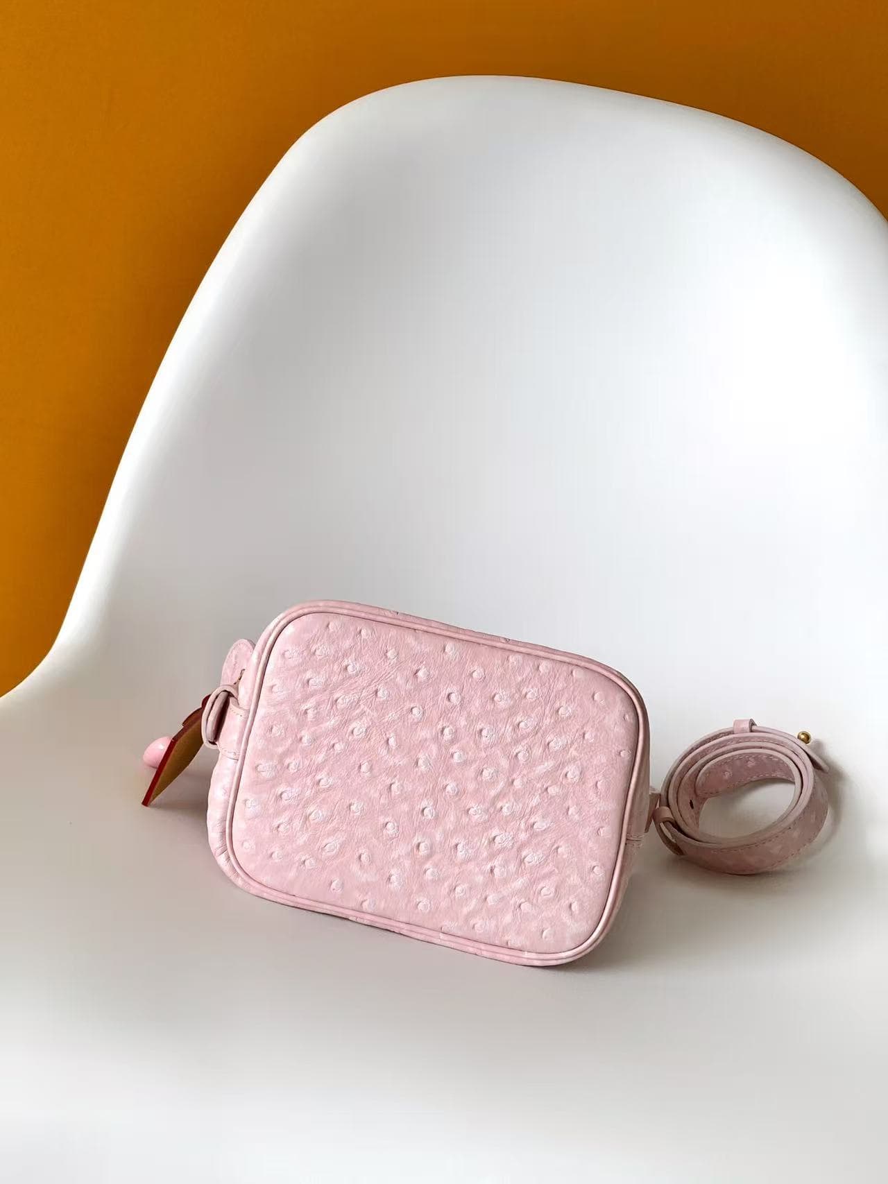 Louis Vuitton All In BB Light Bliss Ostrich-embossed Leather M14356 High